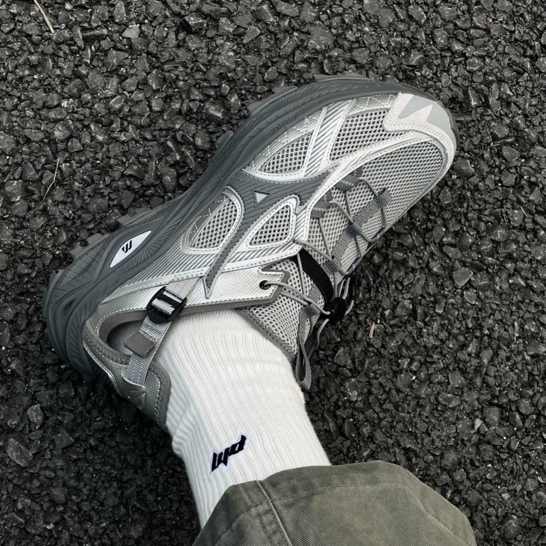 現貨 | Mizuno Racer Trail SE 銀灰色 越野涼鞋