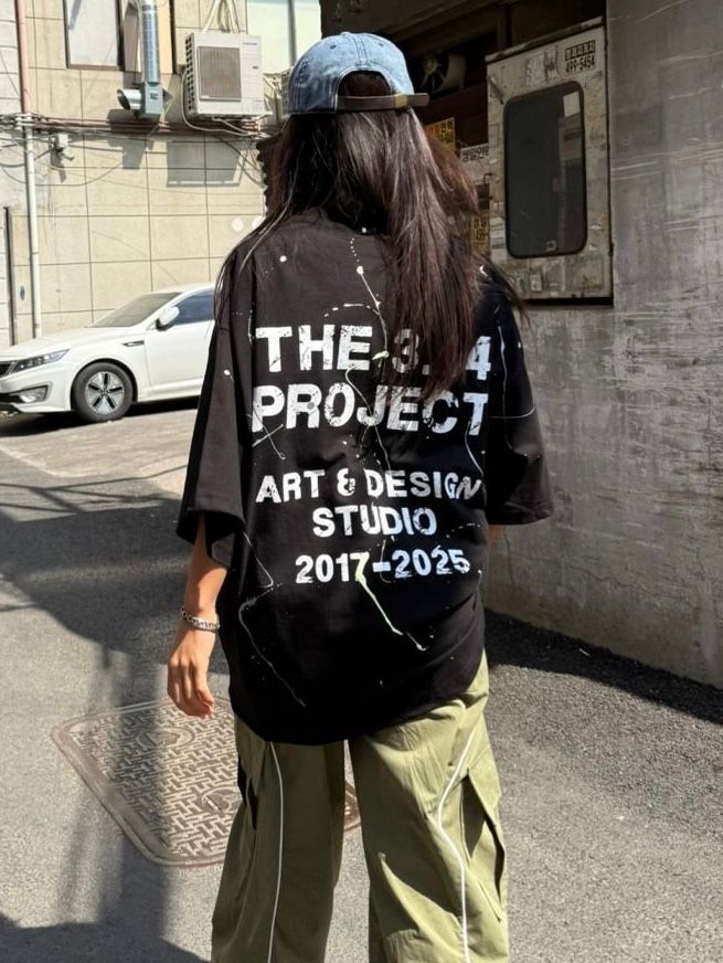 OverSize英文字短袖Tee 3.14-076T