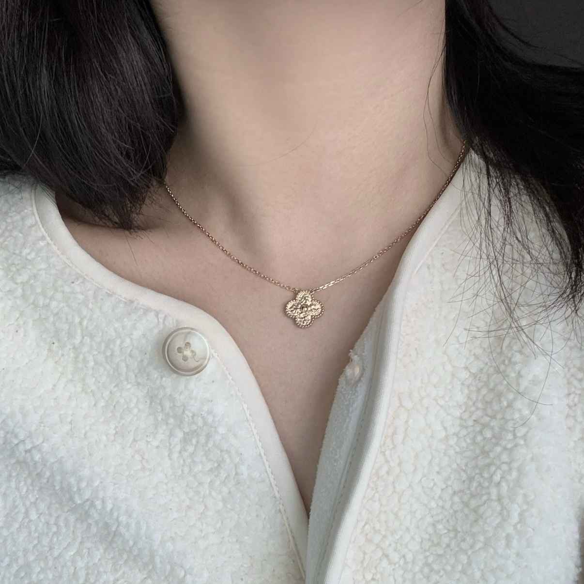 18k”經典燙金四葉草【中號項鍊】高奢定製系列