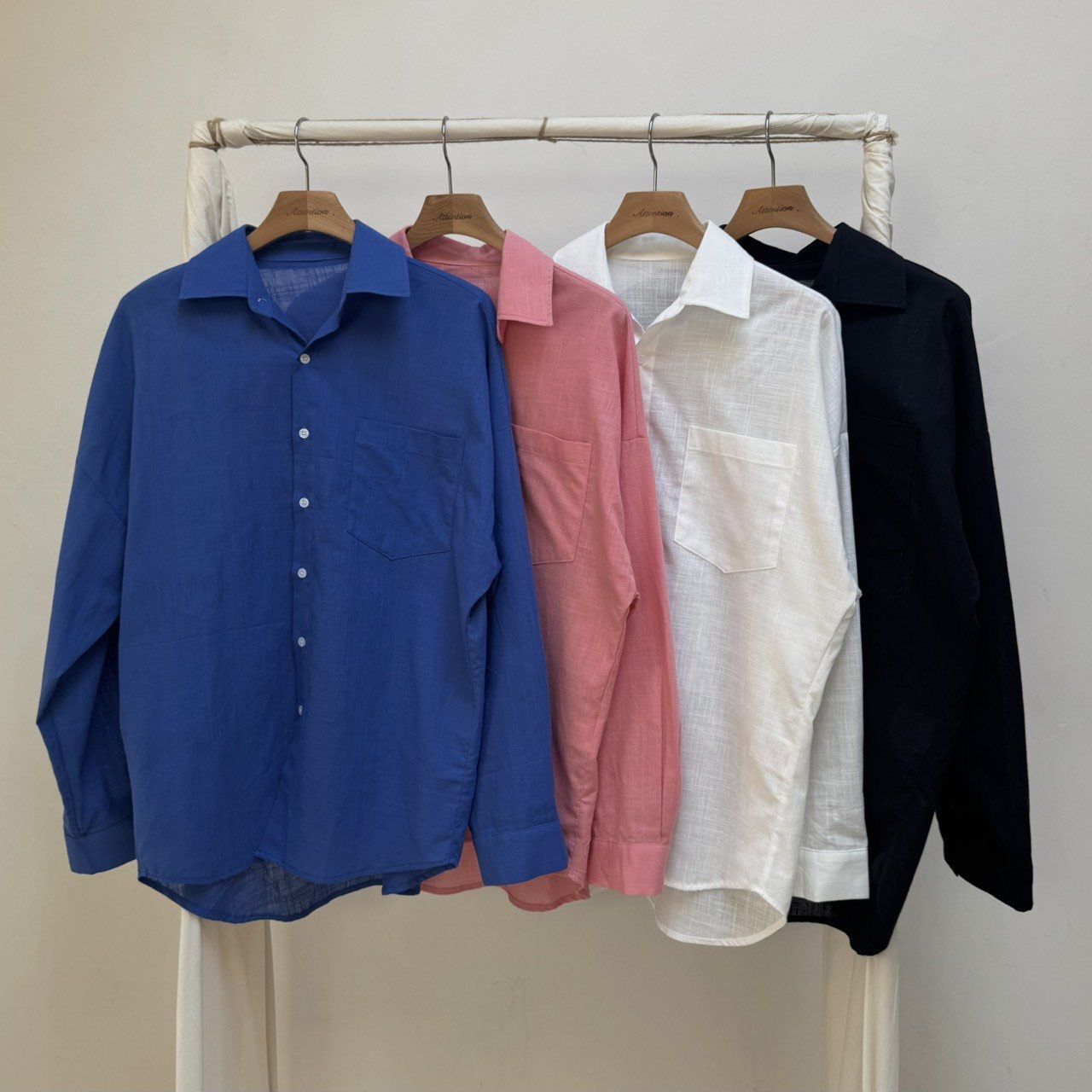 淨色長袖恤衫 BY ATTENTION-394S