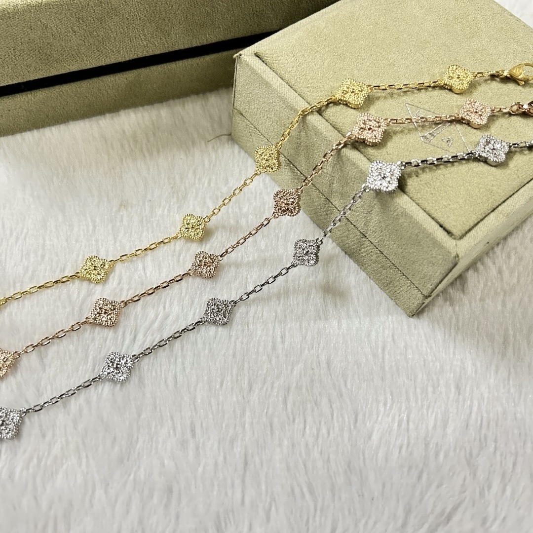 18k”經典燙金四葉草【mini六花手鍊】高奢定製系列