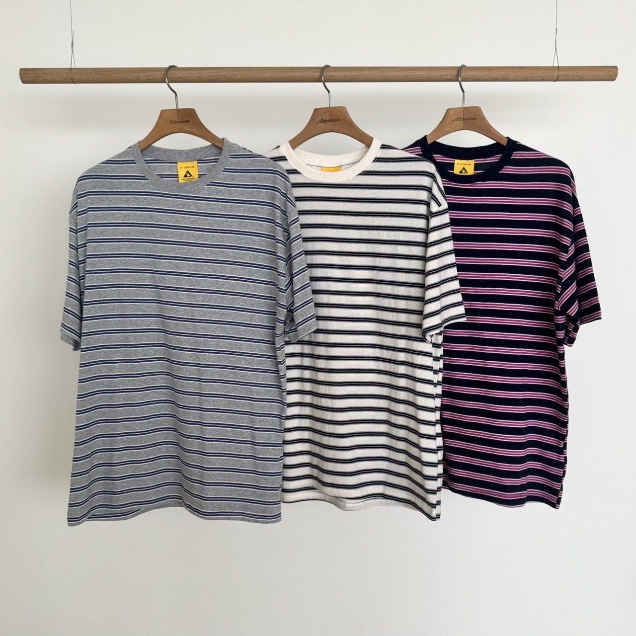 橫間短袖Tee BY ATTENTION-398T