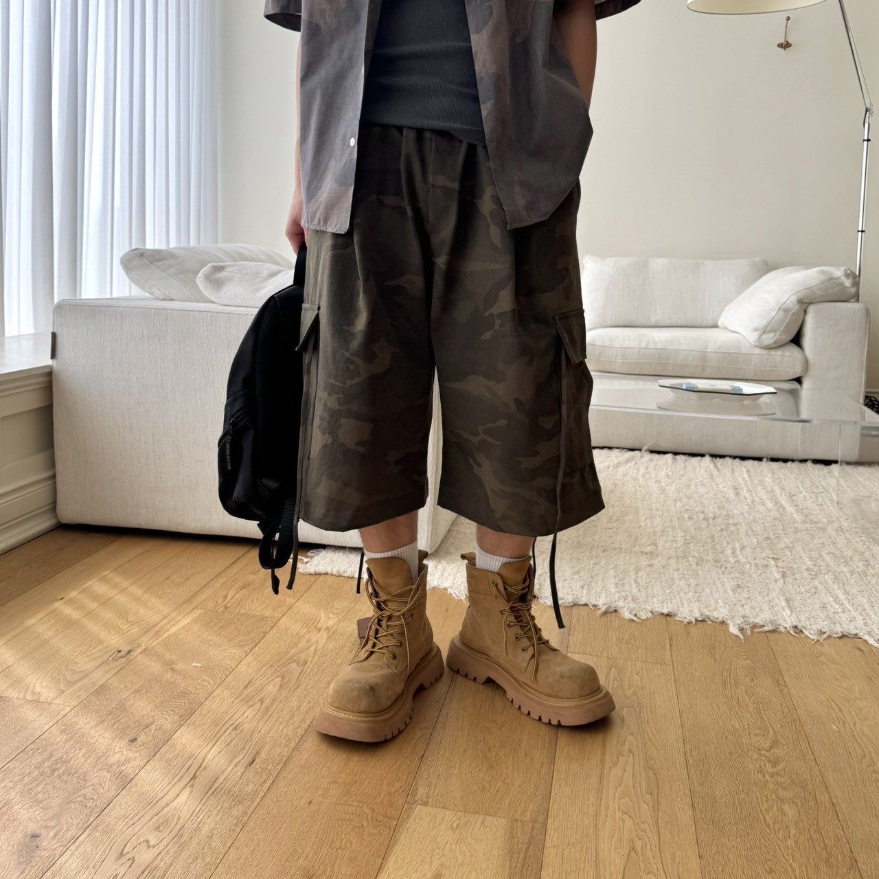 迷彩工裝短褲 BY ATTENTION-401P