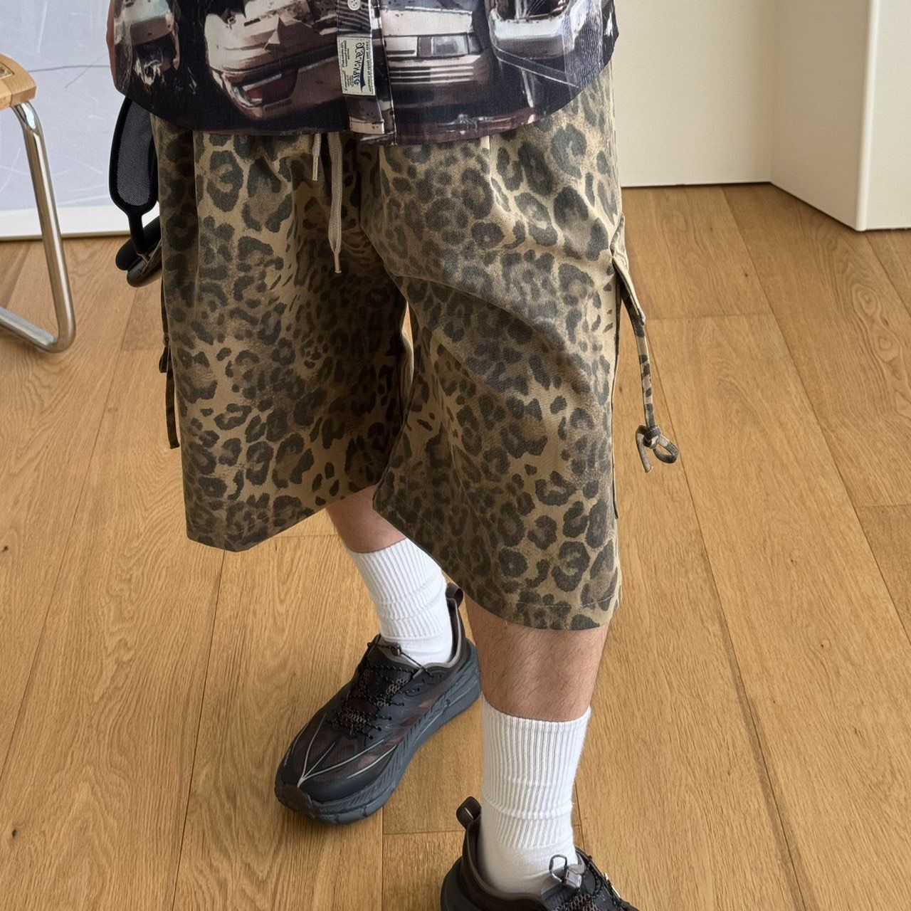 豹紋工裝短褲 BY ATTENTION-402P