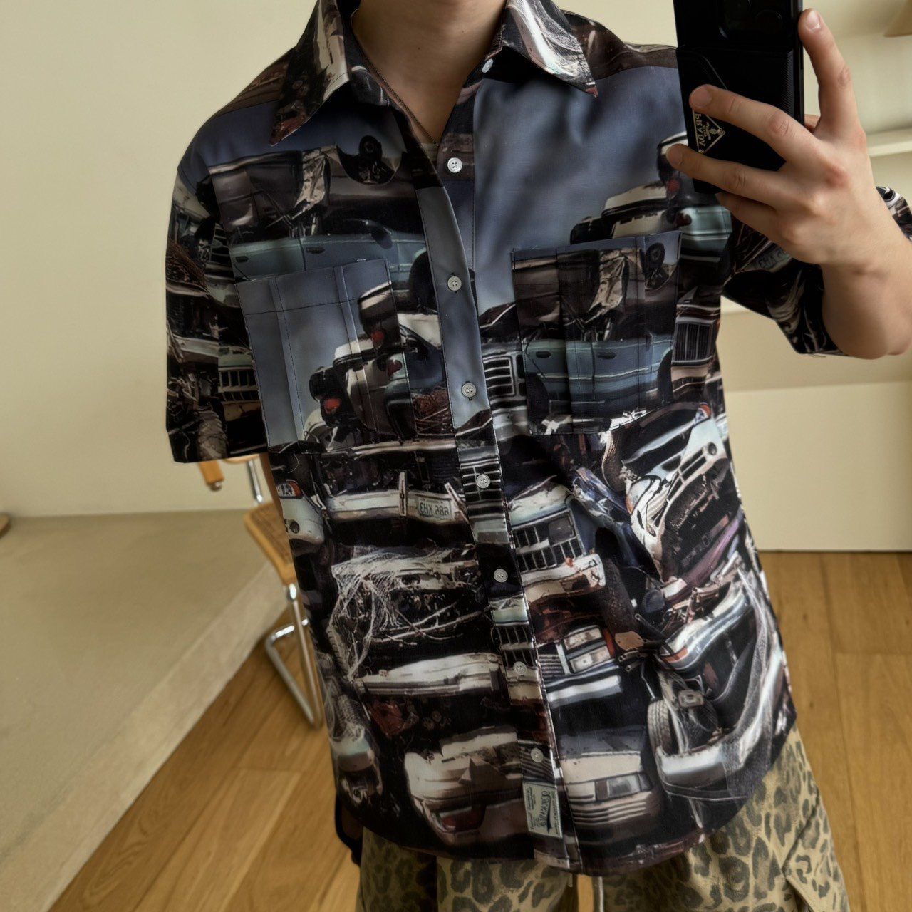 圖案短袖恤衫 BY ATTENTION-404S