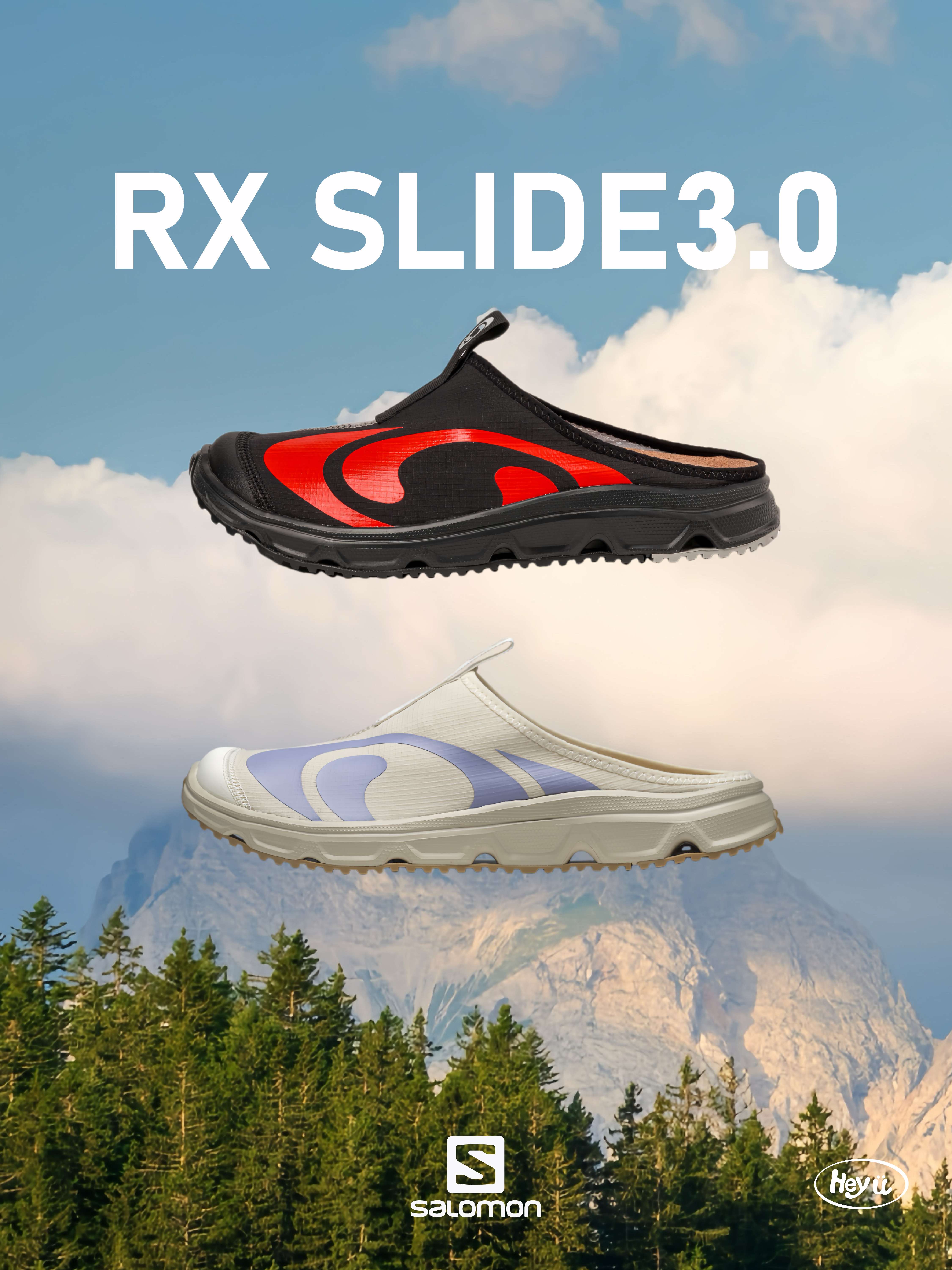 SALOMON RX SLIDE 3.0(黑紅/米紫)
