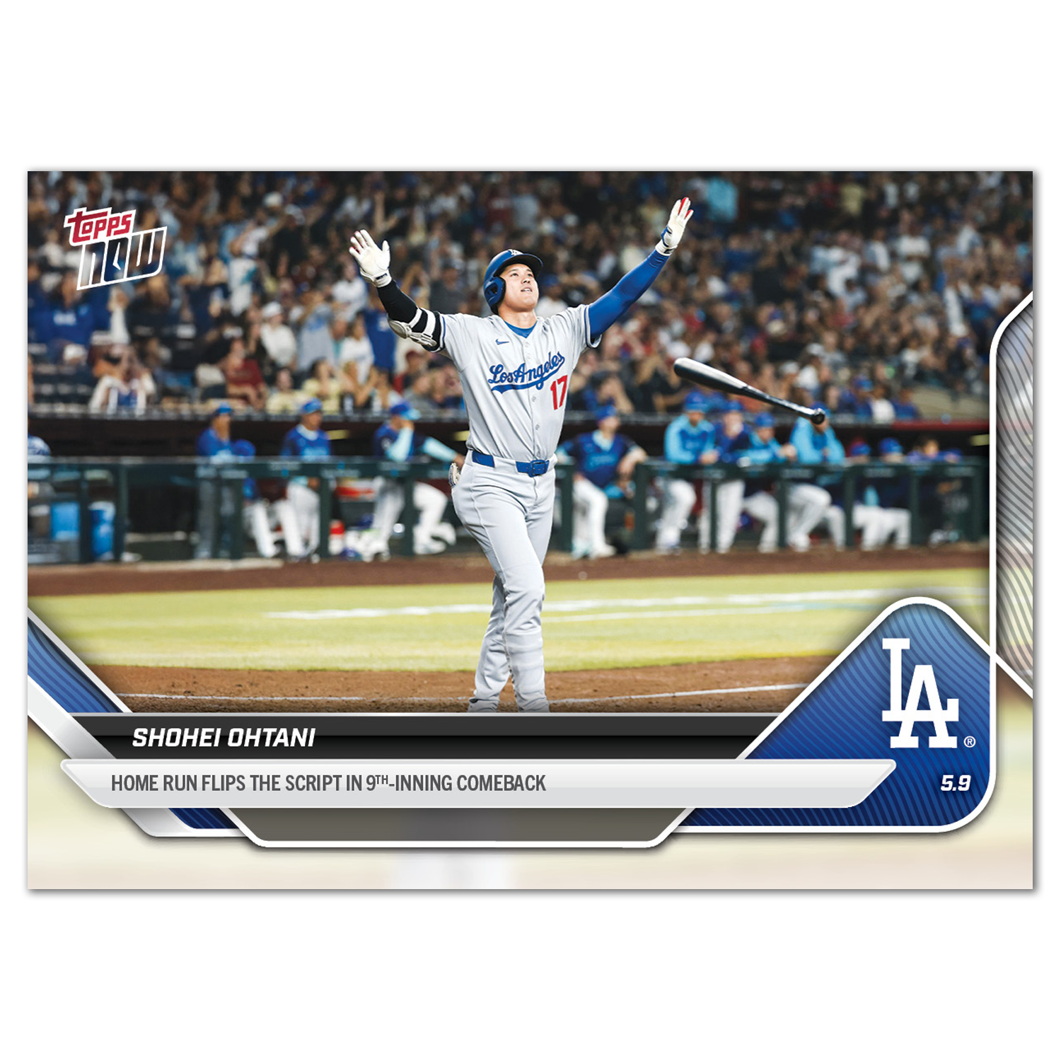 Topps 官方授權 2025 大谷翔平 9TH 3分彈 紀念卡 #160