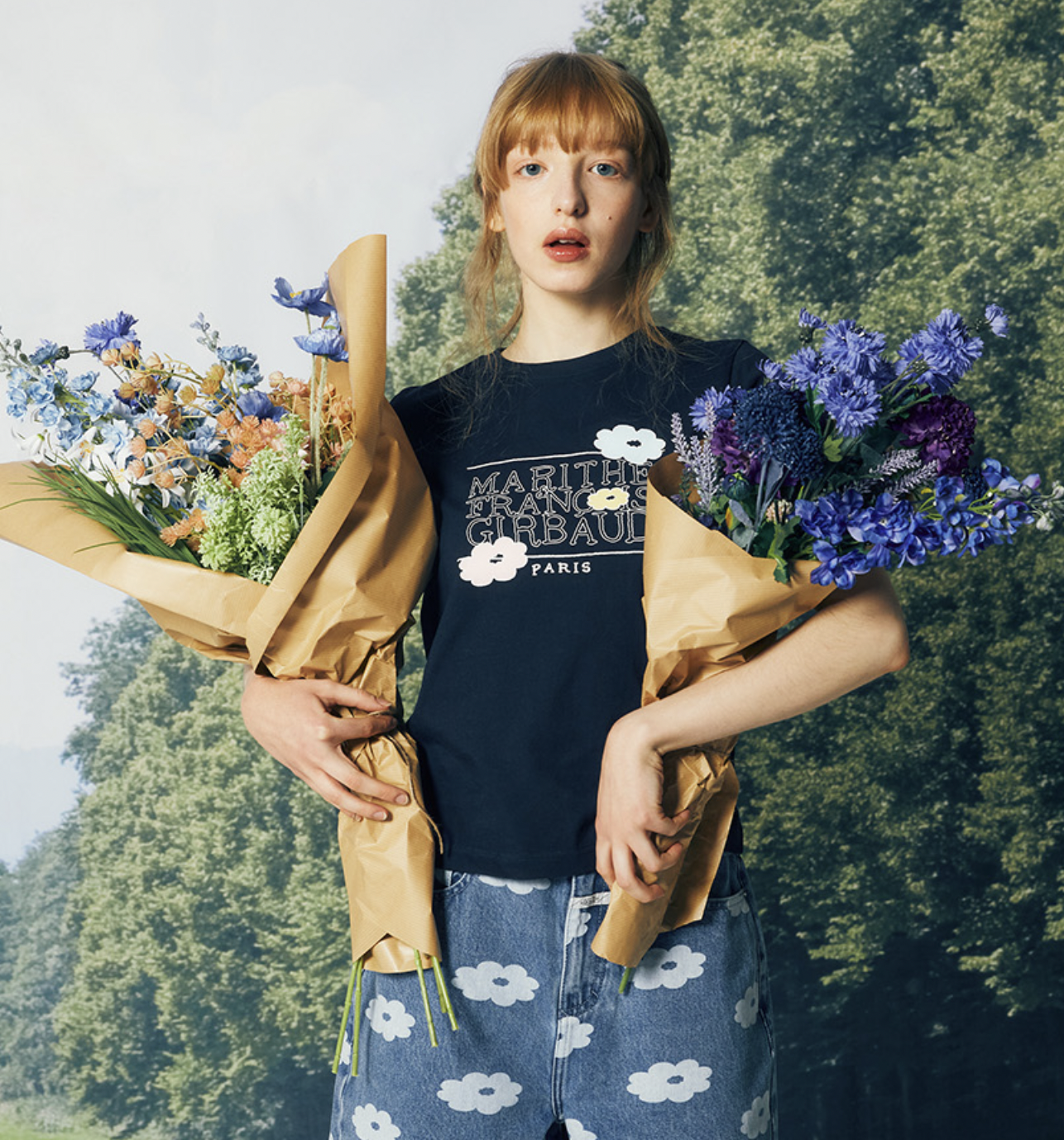 25SS新作★デイジーコラボ【MARITHE x DAISY】CRAYON TEE 韓國MARITHE FRANCOIS GIRBAUD DAISY X MARITHE CRAYON TEE