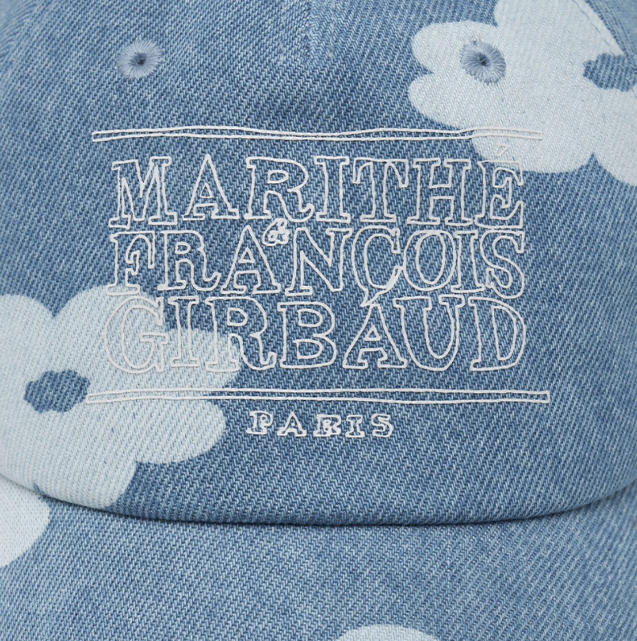 キャップ Marithe + Francois Girbaud DENIM WASHING REGULAR LOGO BALL C MARITHE FRANCOIS GIRBAUD] DENIM WASHING LOGO BALL CAP BLACK