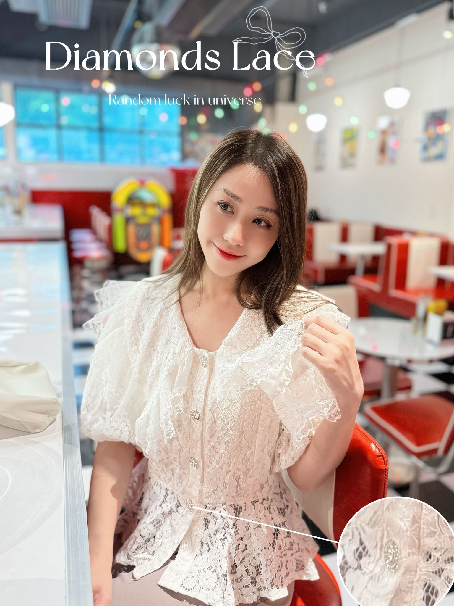 TOP#7223 🤍鑽石Lace 上衣