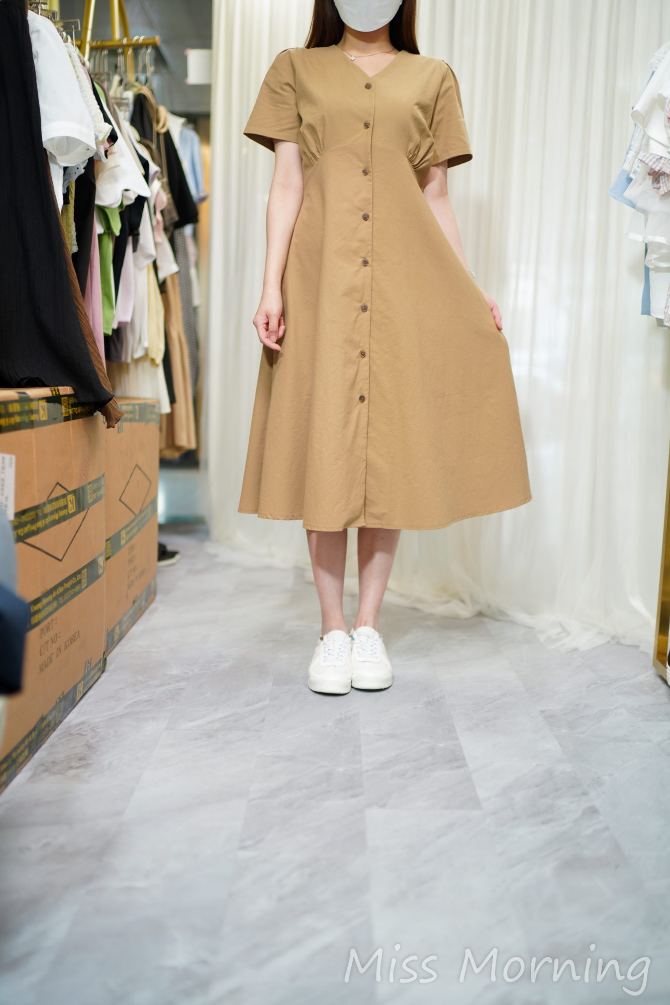 秀氣棉麻瘦腰OPS(14581)