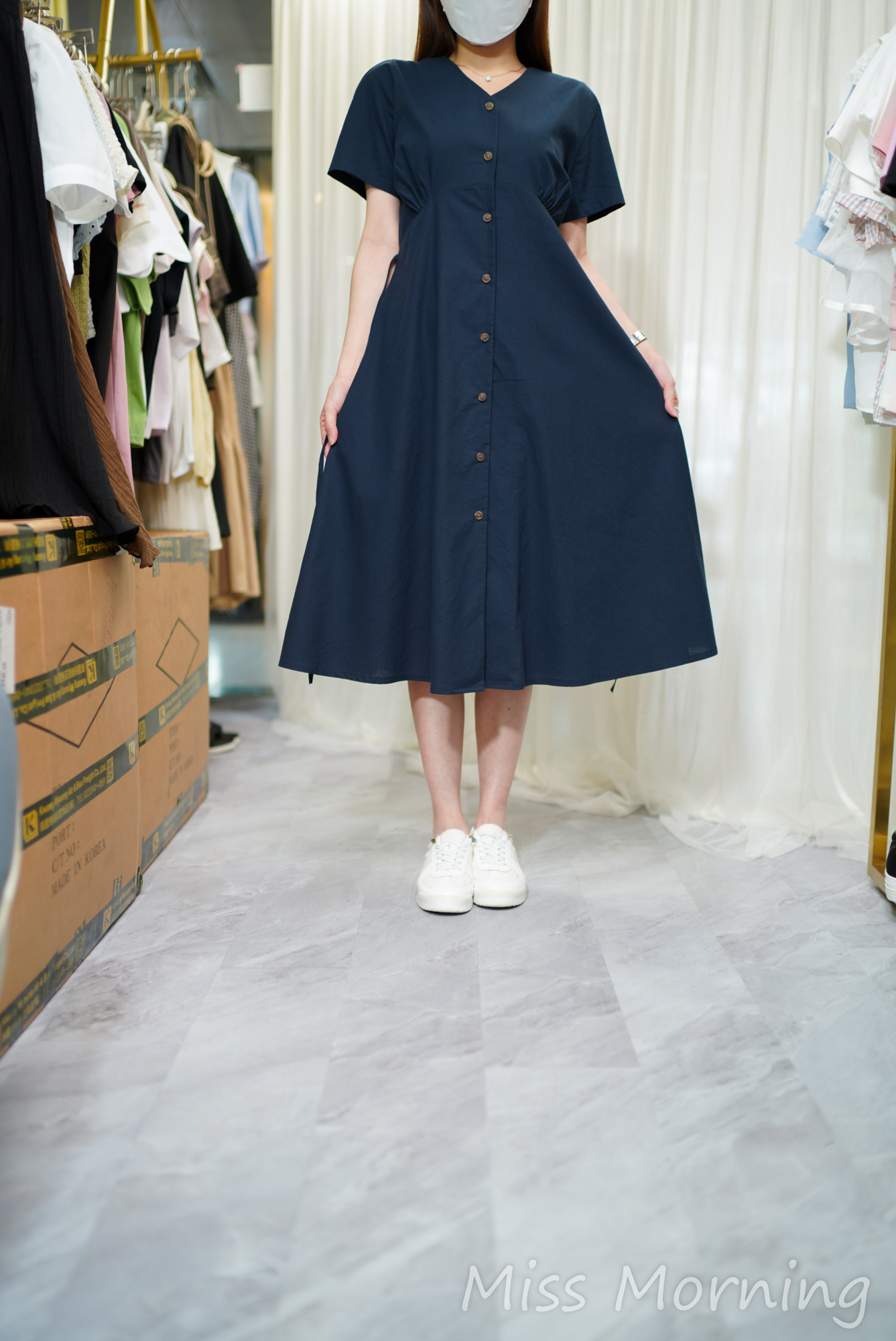 秀氣棉麻瘦腰OPS(14581)