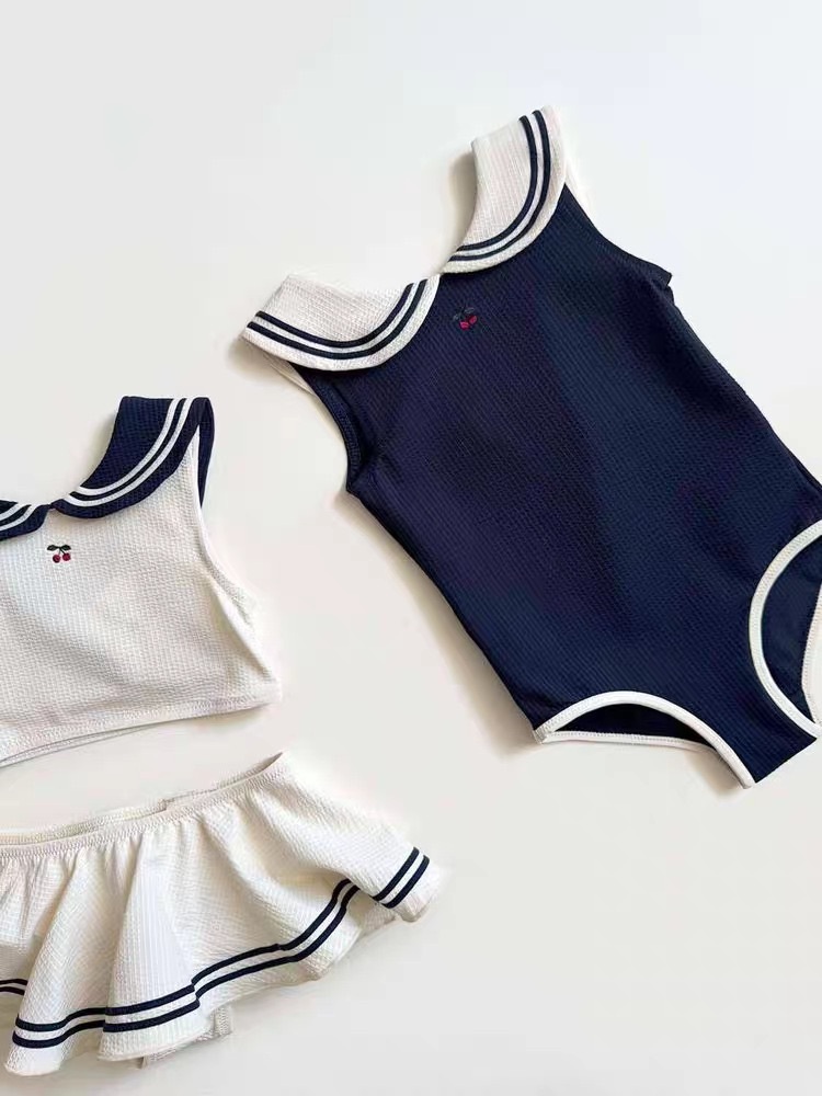 經典學院風泳衣