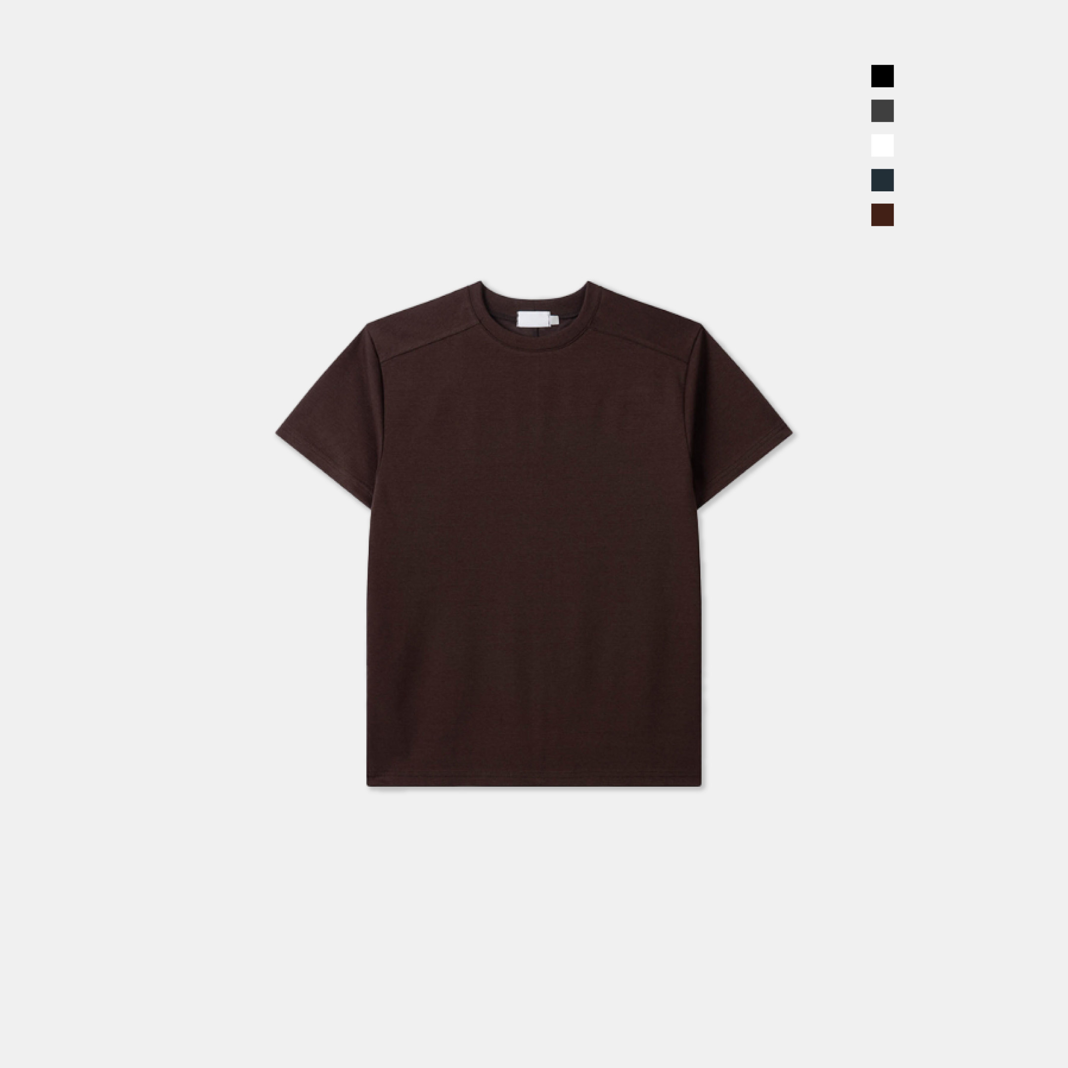 韓國 立體 修身 線條 素面 短袖 短T