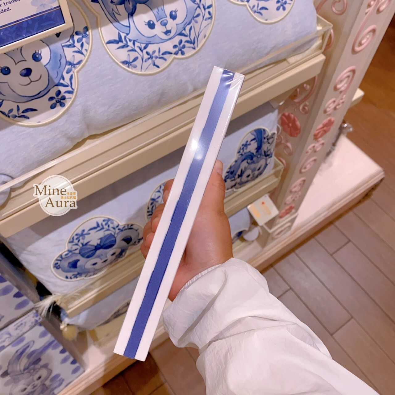 達菲 Duffy 與好友們 青花系列 筆記本 記事本 3入組 -上海迪士尼樂園