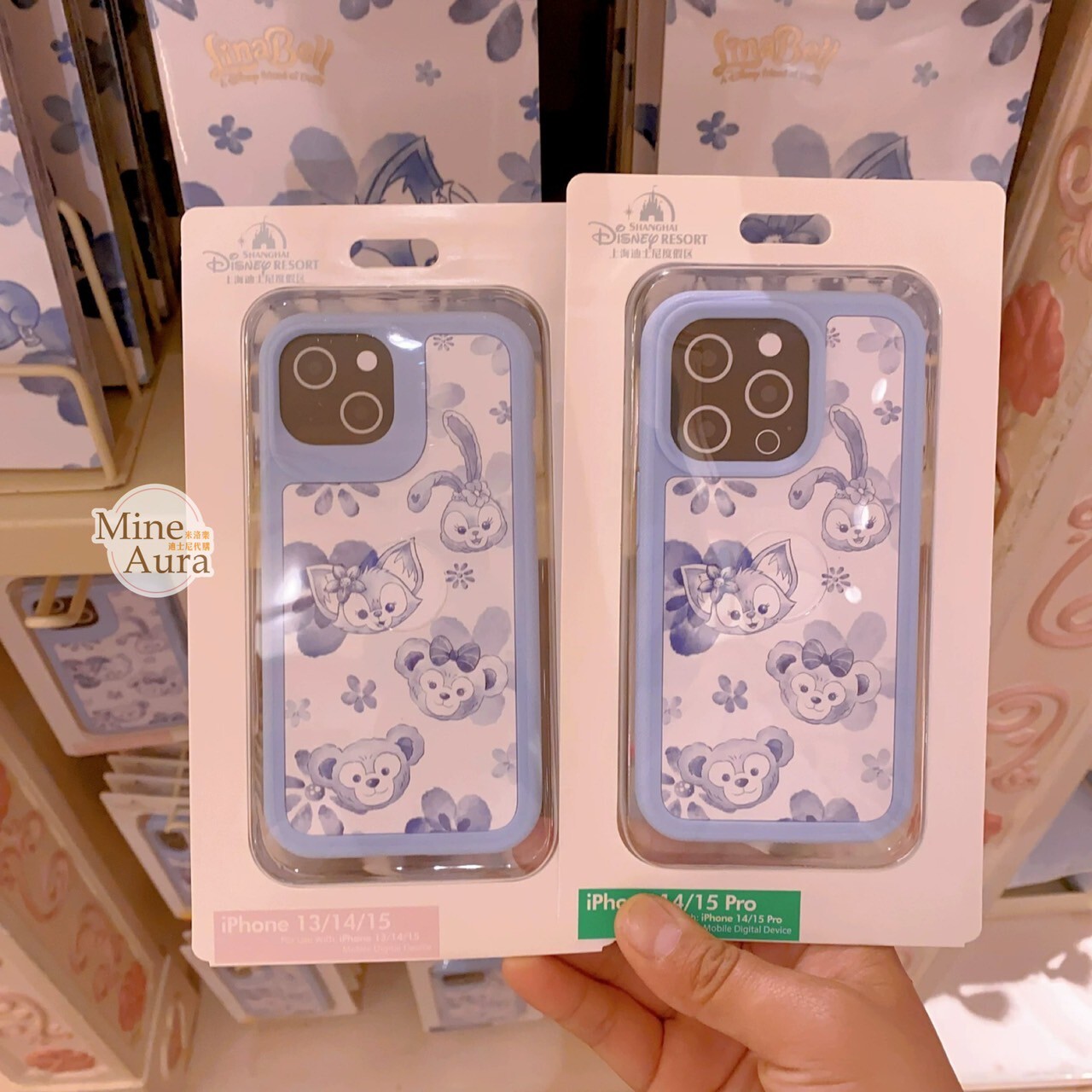 達菲 Duffy 與好友們 青花系列 圖案 iphone 系列 手機殼 保護套 -上海迪士尼樂園