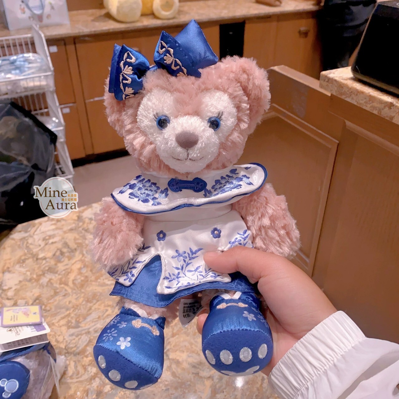 達菲 Duffy 與好友們 青花系列 雪莉玫 ShellieMay SS號 娃娃 玩偶 -上海迪士尼樂園