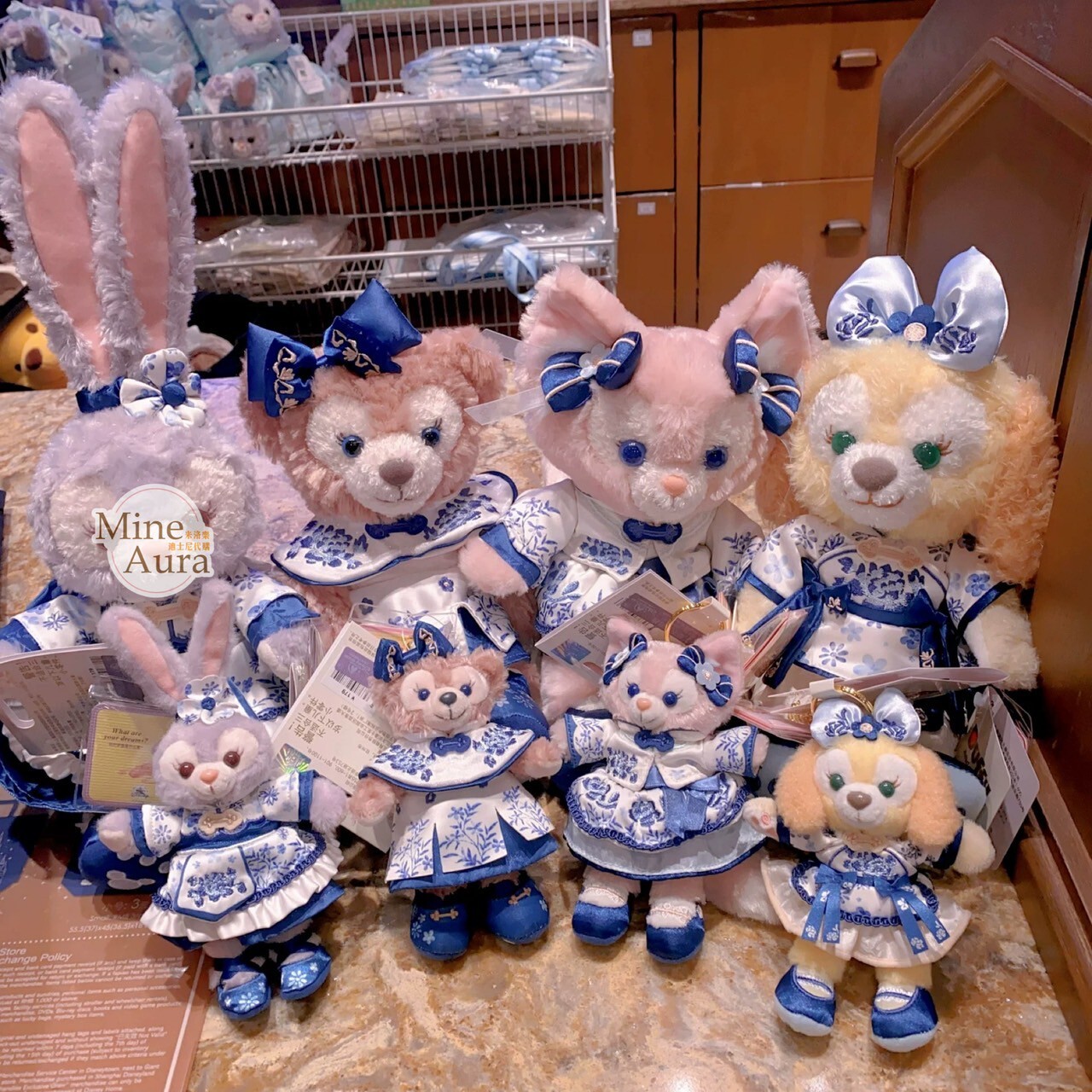 達菲 Duffy 與好友們 青花系列 玲娜貝兒 Lina bell 鑰匙圈 吊飾 -上海迪士尼樂園