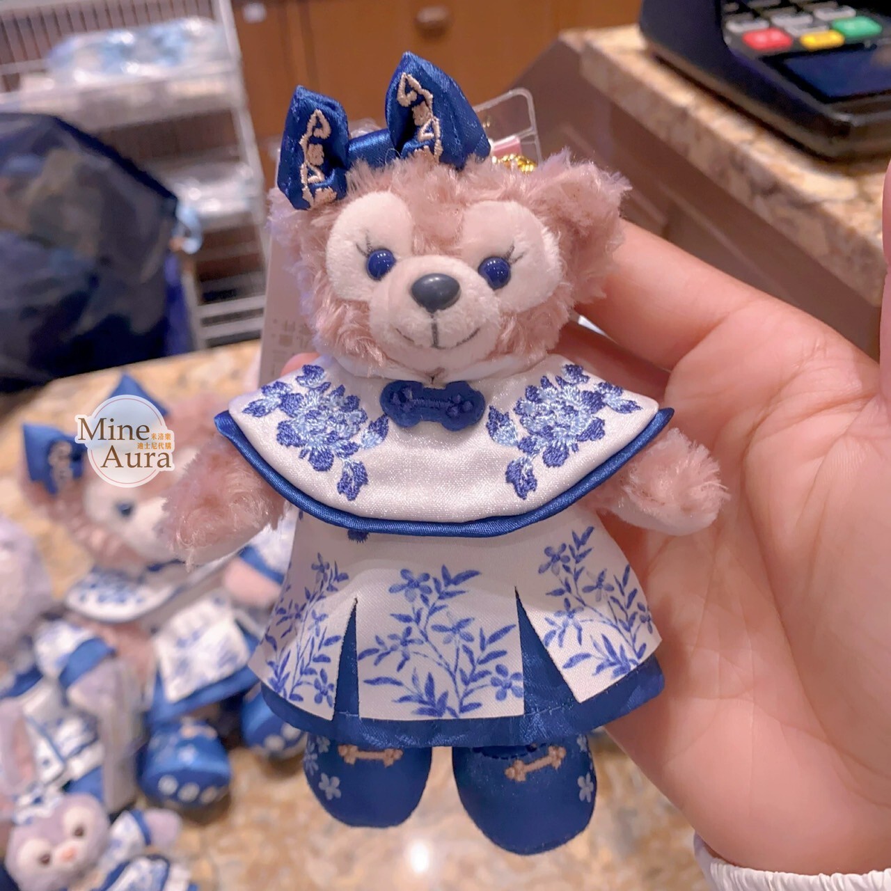 達菲 Duffy 與好友們 青花系列 雪莉玫 ShellieMay 鑰匙圈 吊飾 -上海迪士尼樂園