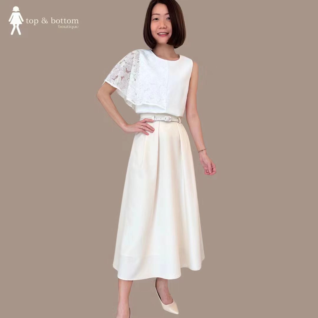 SHEER FLORAL LACE WINGED BLOUSE