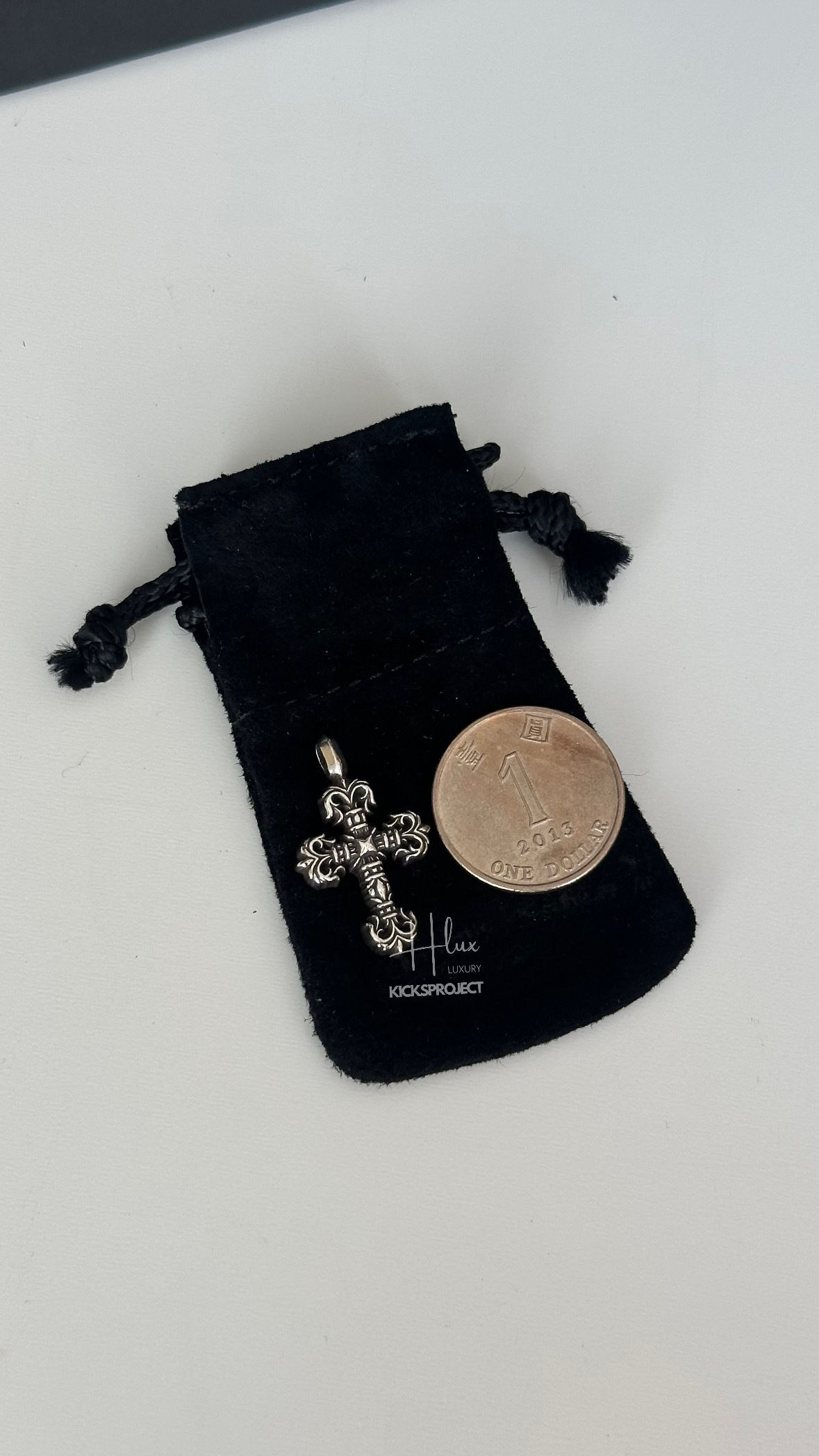 Chrome hearts FILIGREE CROSS - TINY 火焰十字架