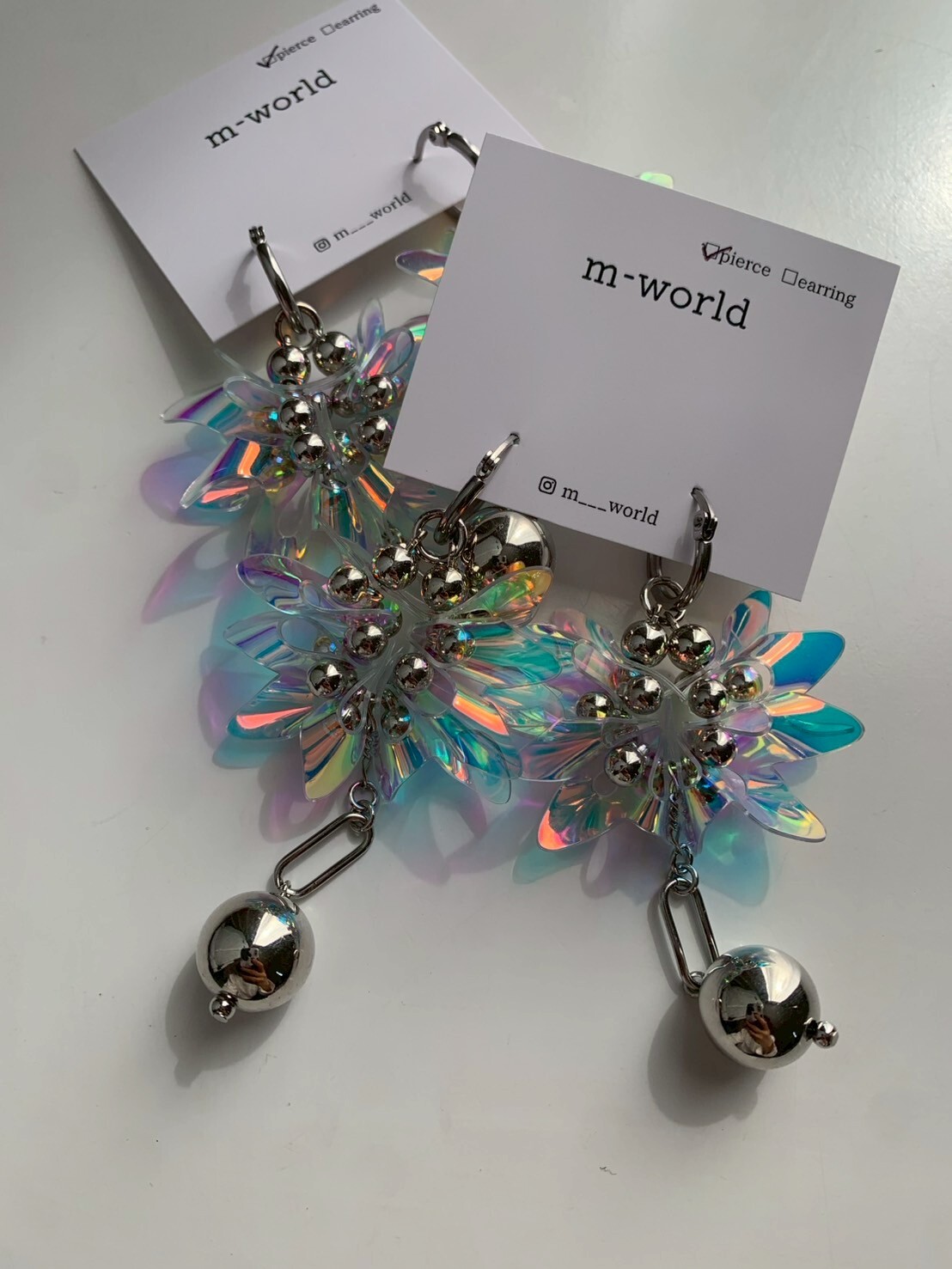 [m-world] flower pvc hoop (aurora) | 耳針 | NO.37