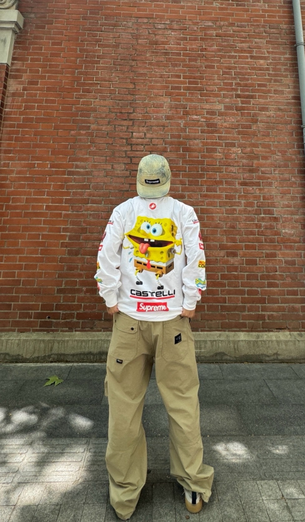 Supreme x 海綿寶寶 x Castelli 聯名搞怪長袖Tee