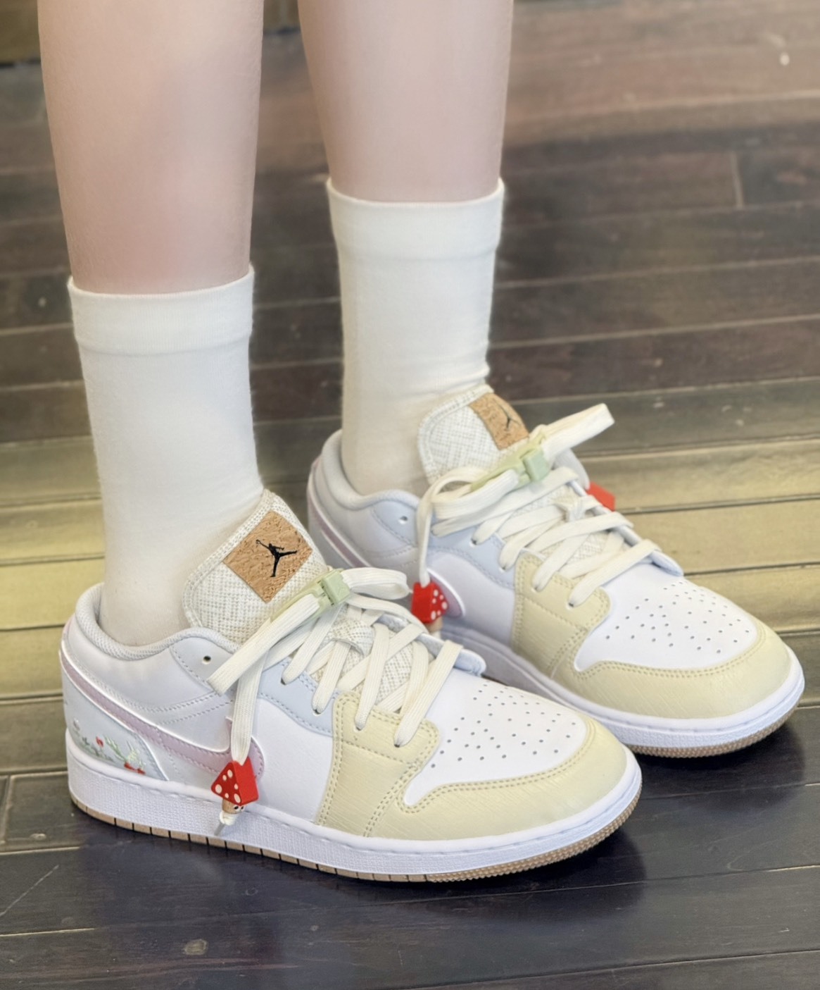 預購 Nike Air Jordan 1 Low GS 蘑菇 菇菇王國 奶油黃