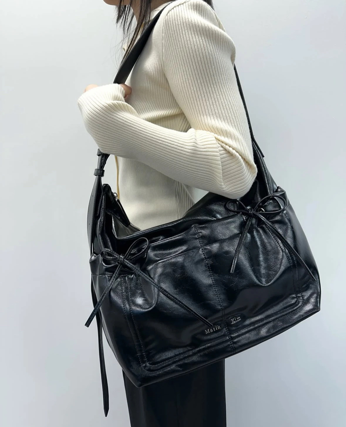 <快速出貨> Matin Kim蝴蝶結綁帶大容量托特包