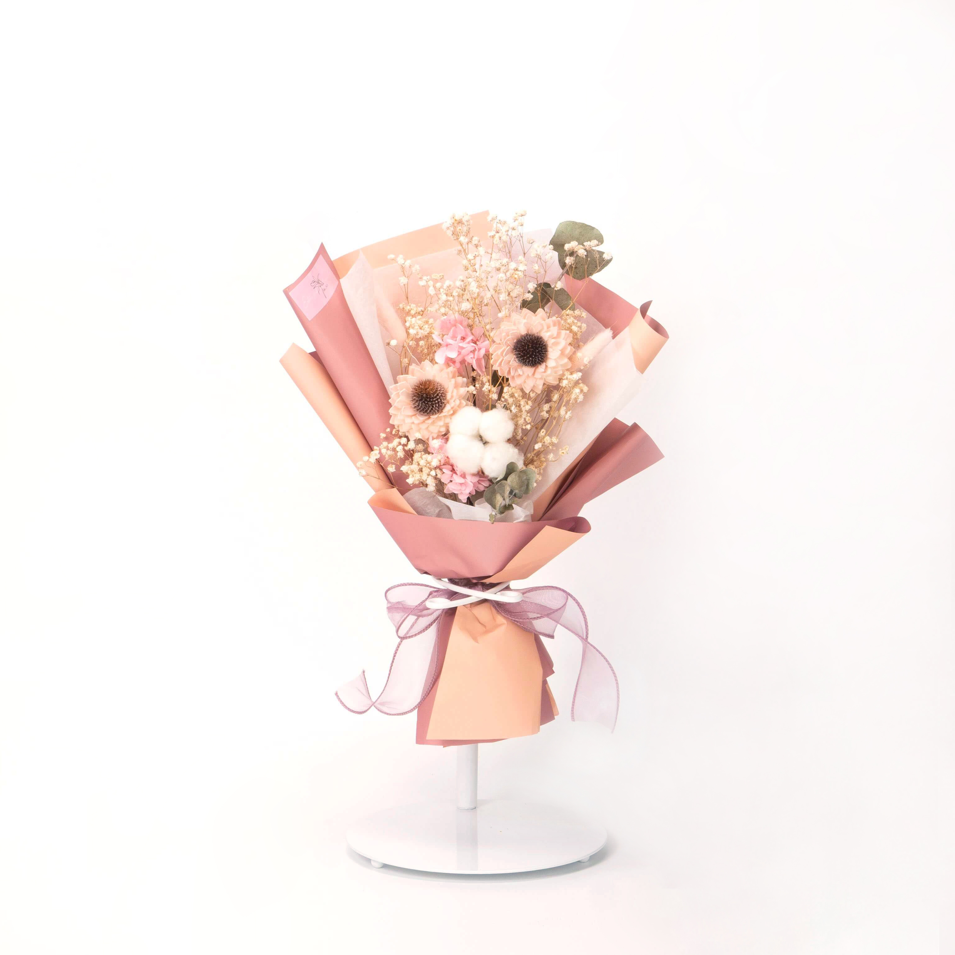 【記憶中的你】乾燥花束 - 乾燥玫瑰粉