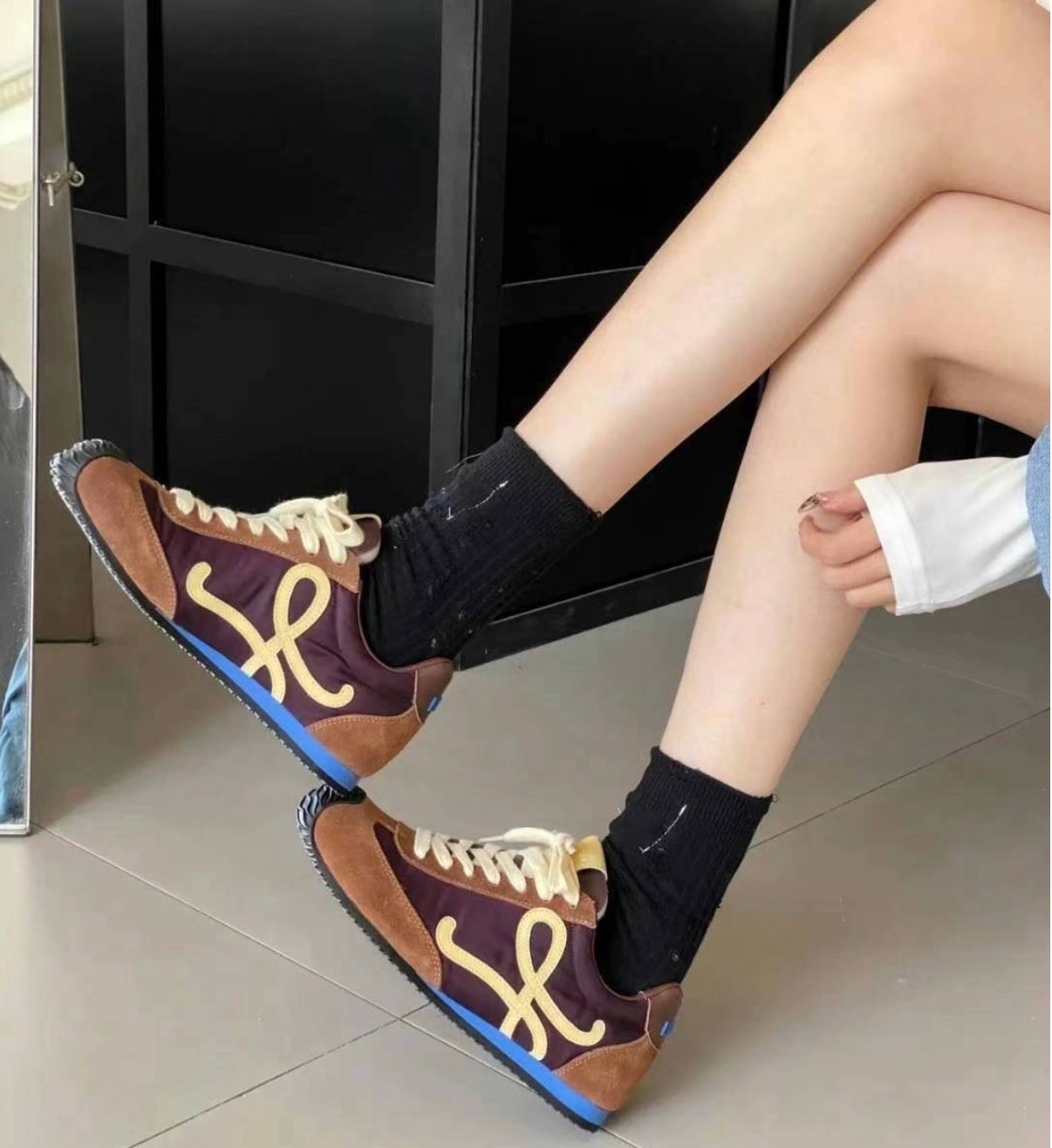 LOEWE Ballet Runner 2.0 棕色德訓鞋