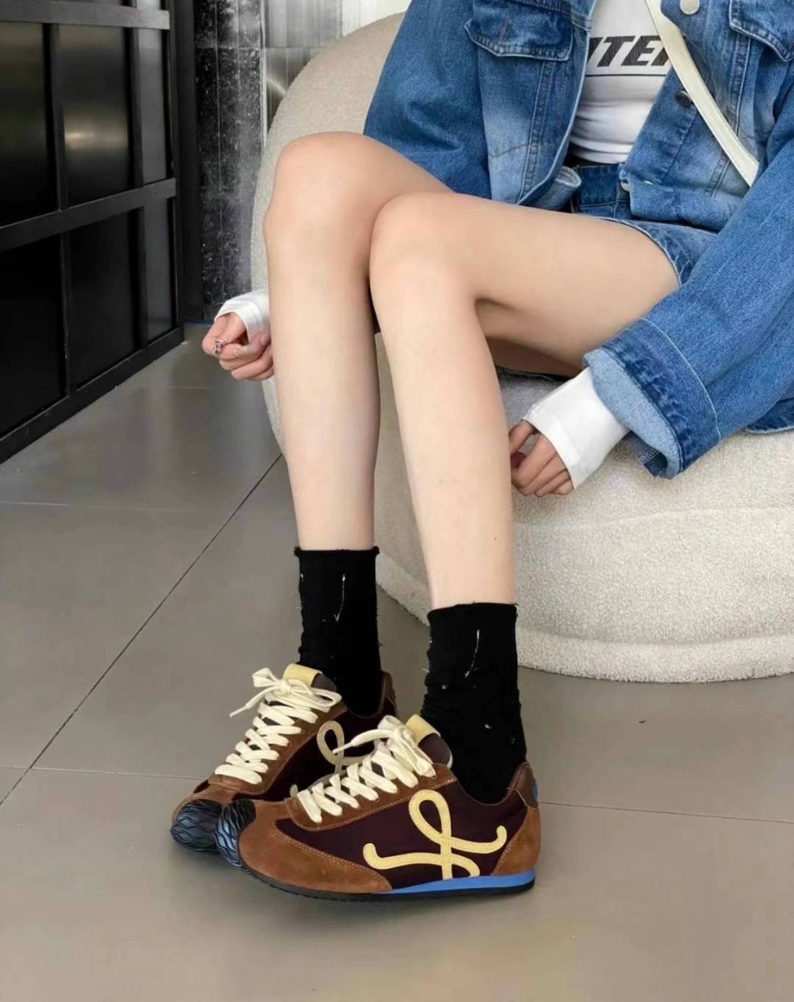 LOEWE Ballet Runner 2.0 棕色德訓鞋