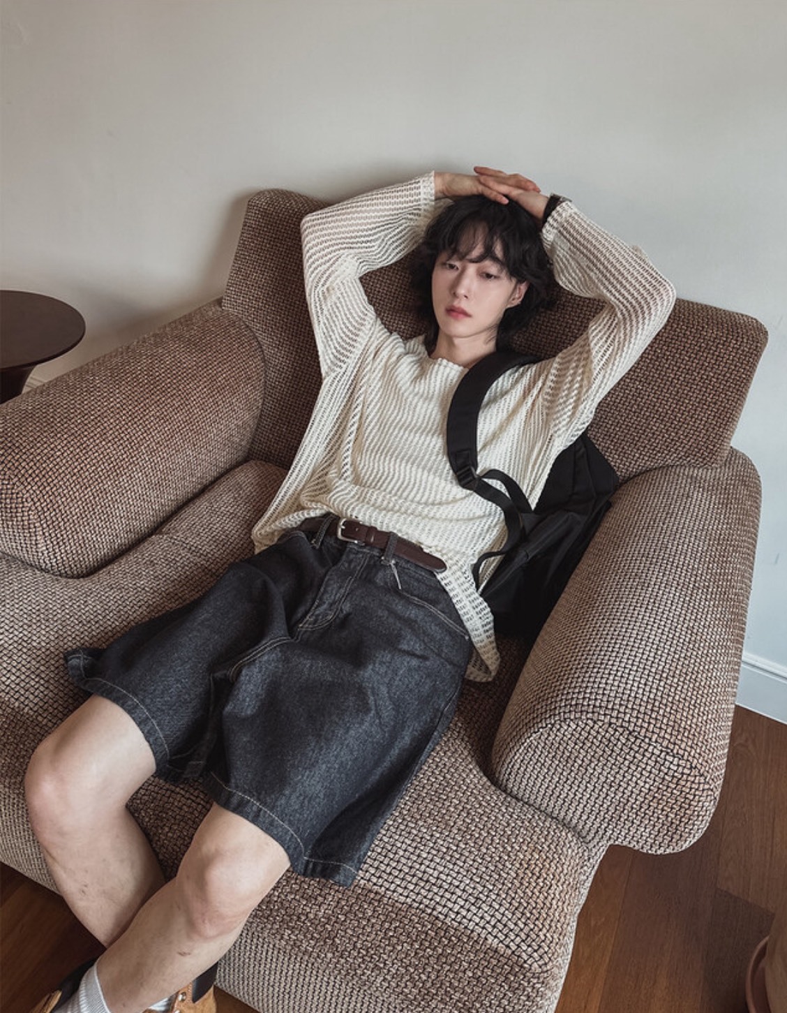 車縫丹寧牛仔短褲