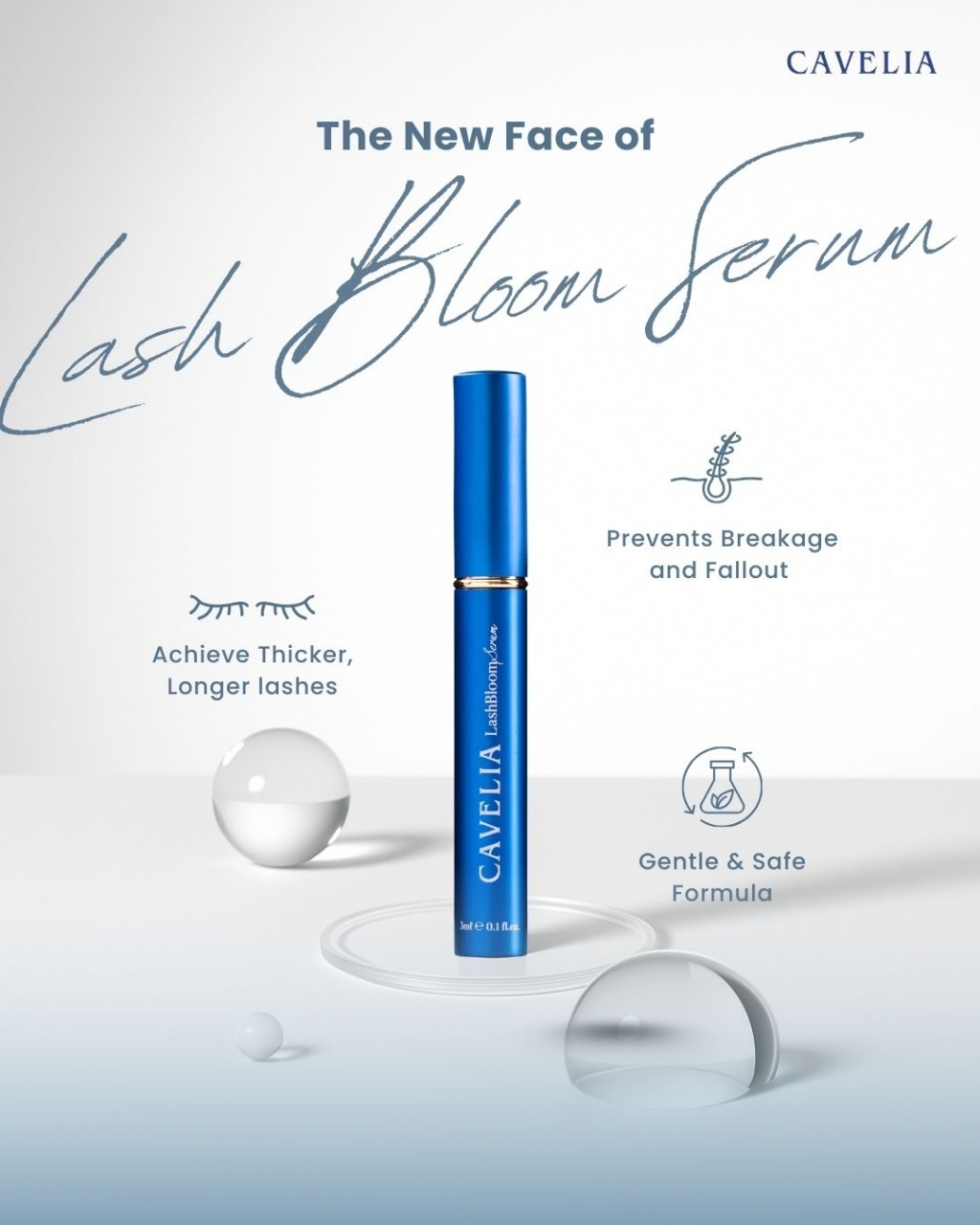 The New Face of CAVELIA LASH BLOOM SERUM