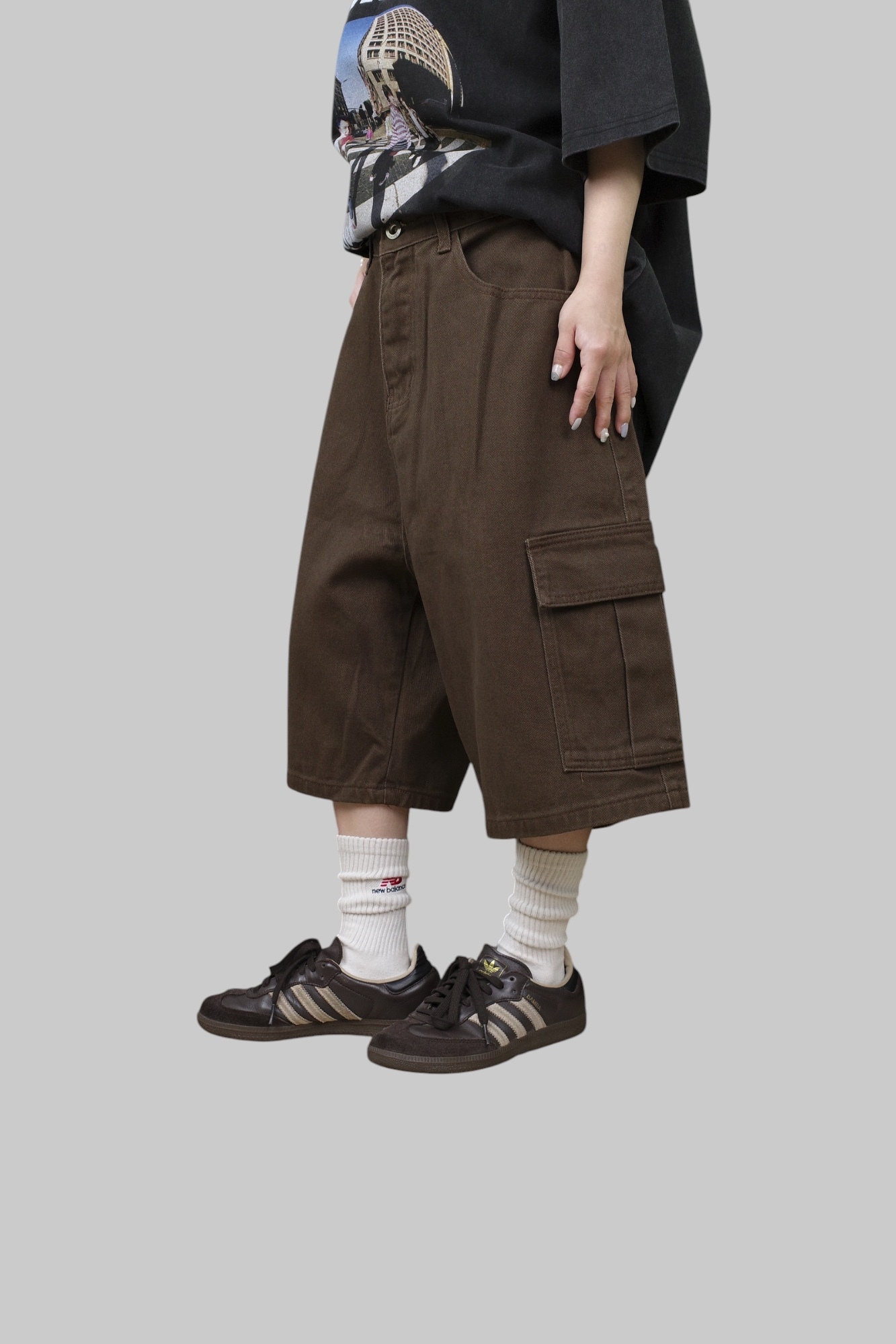 『Always_Good』帆布 多口袋 工裝 短褲