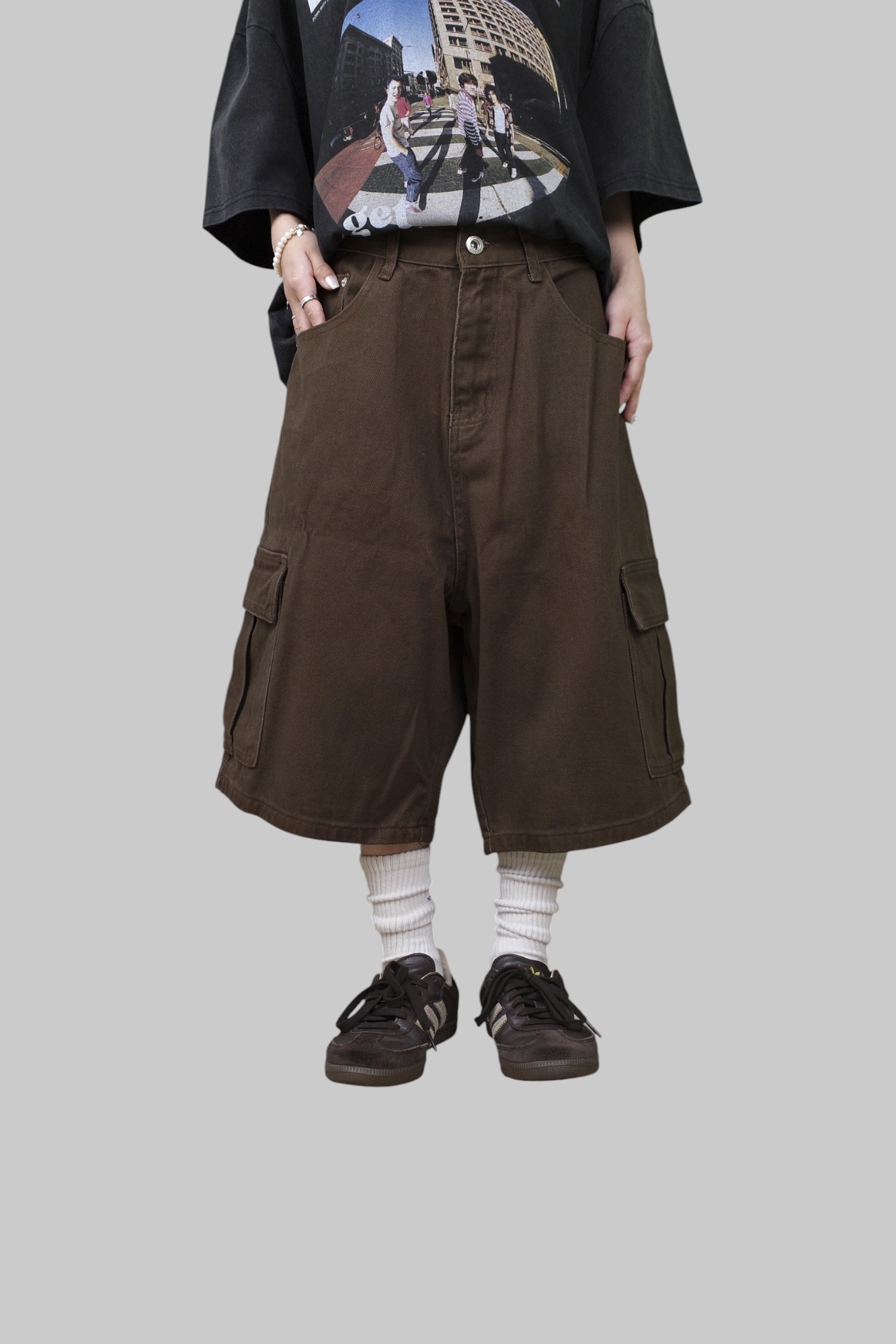 『Always_Good』帆布 多口袋 工裝 短褲