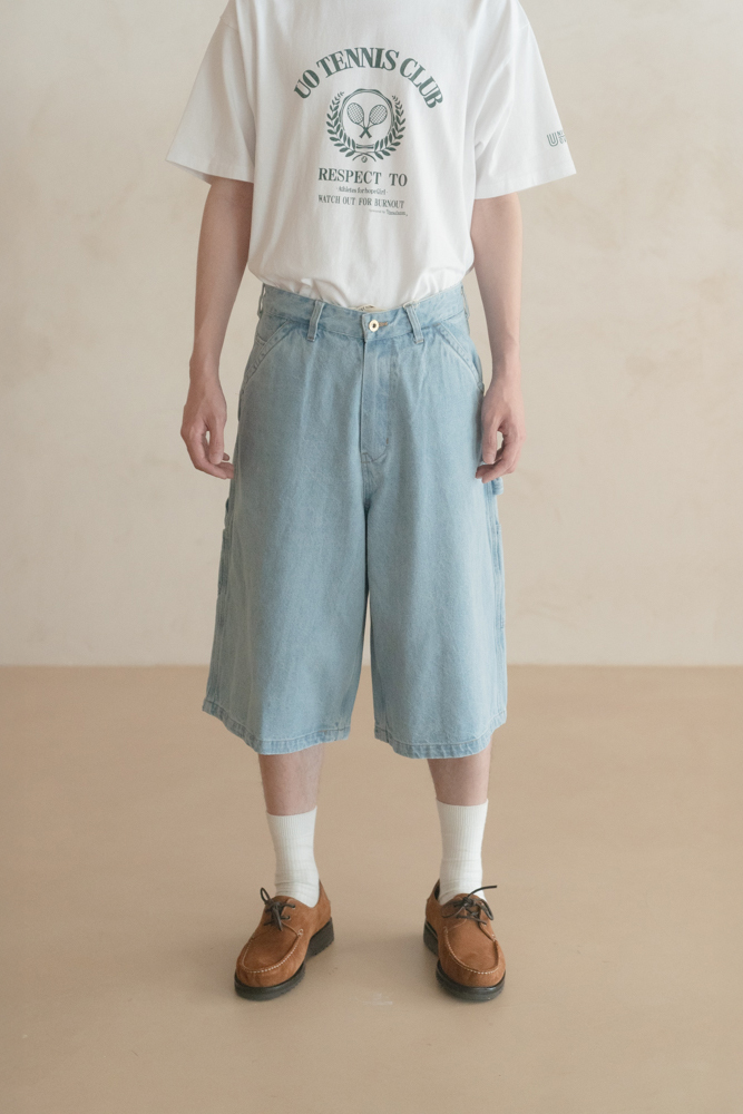 UNIVERSAL OVERALL DENIM PAINTER BIG SHORT (2COL)