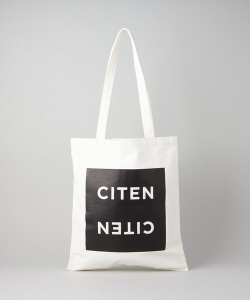 CITEN / Logo print flat tote bag