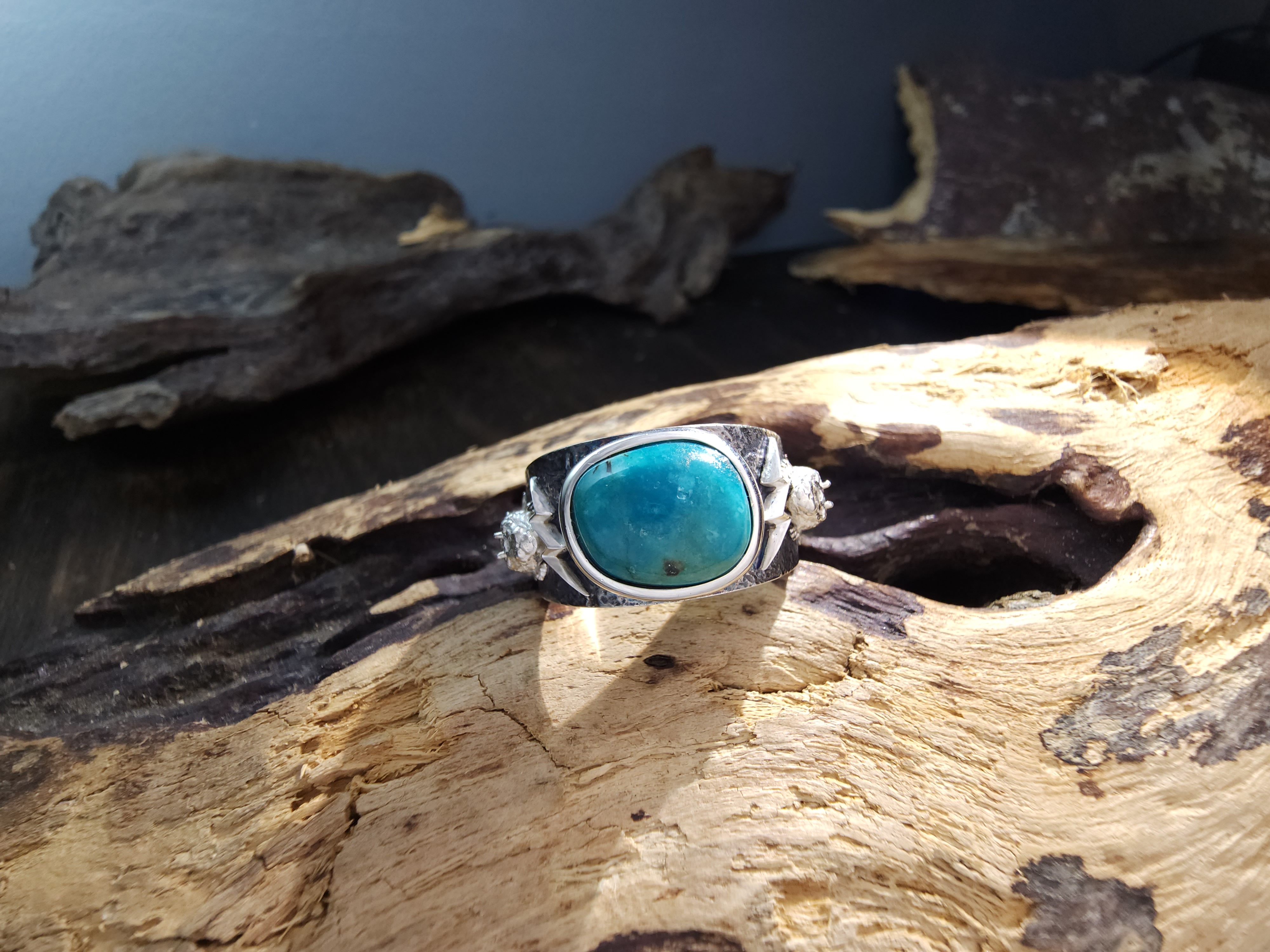 *Black Venom Jewelry- Freedom & Prayer 純銀角蜥蜴戒鑲 Morenci II 松石