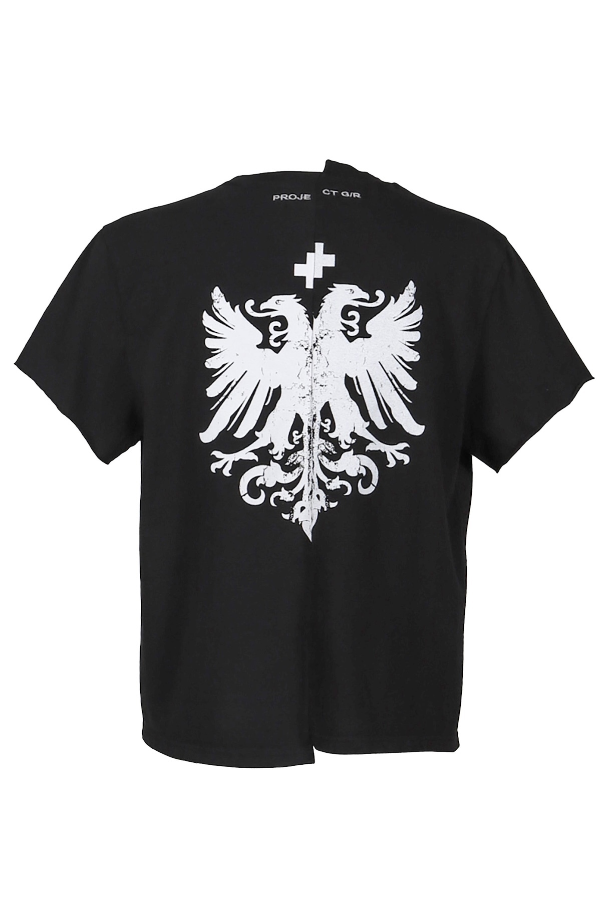 PROJECT G/R｜TIGHT FIT SPLIT T-SHIRT (BLACK)