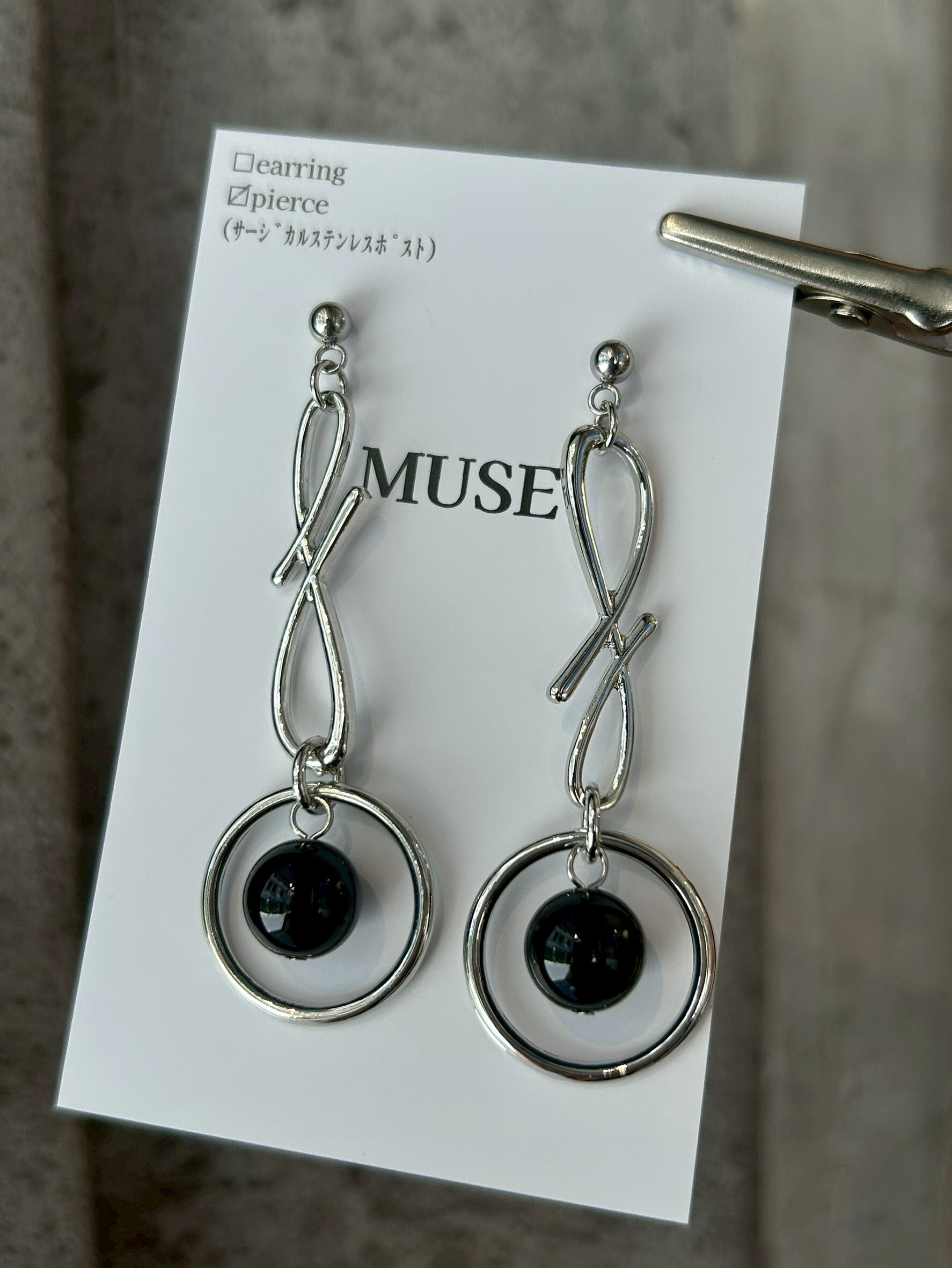 [MUSE] 不對稱設計耳環 | 耳夾 | NO.13