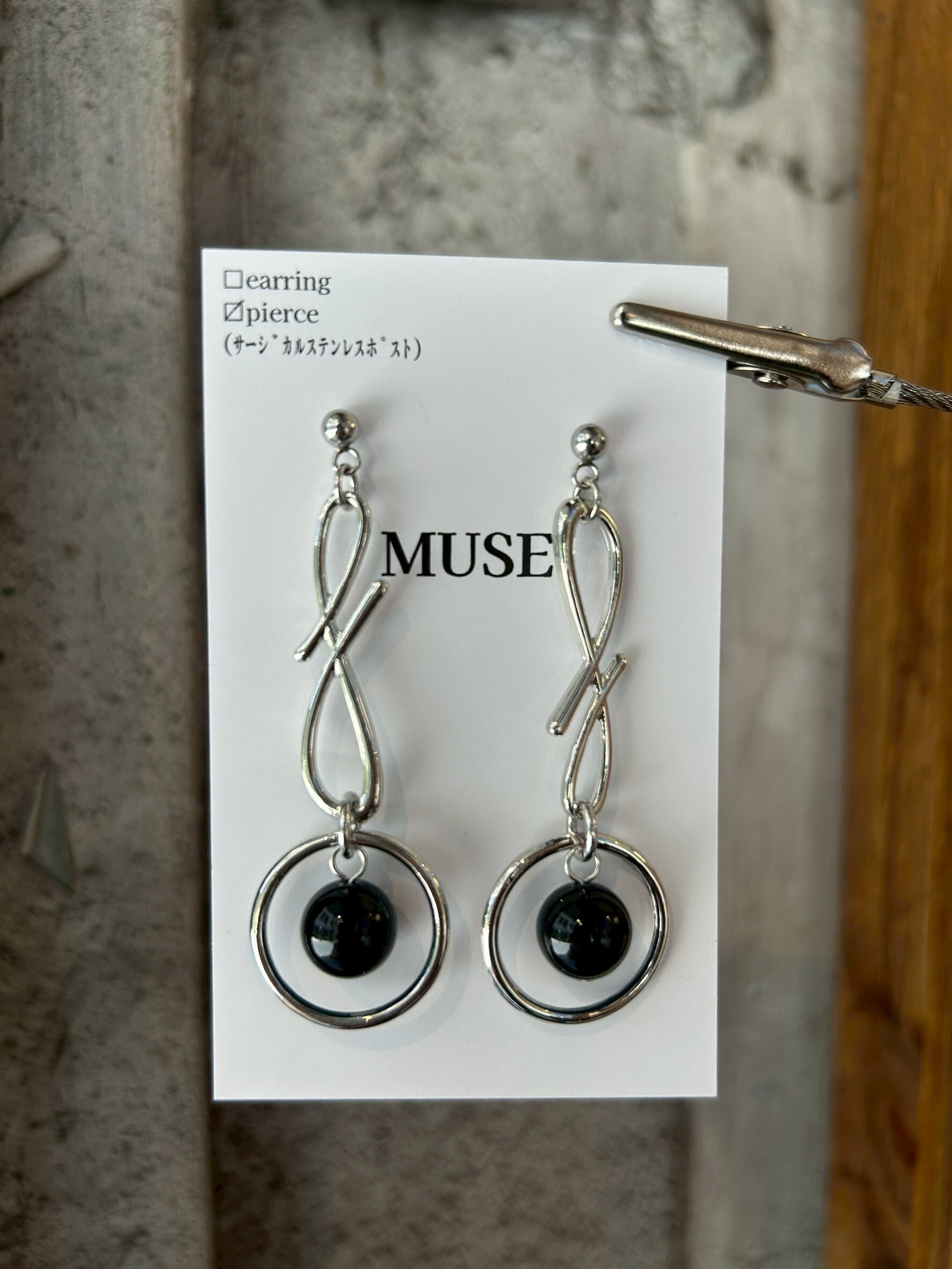 [MUSE] 不對稱設計耳環 | 耳針 | NO.14