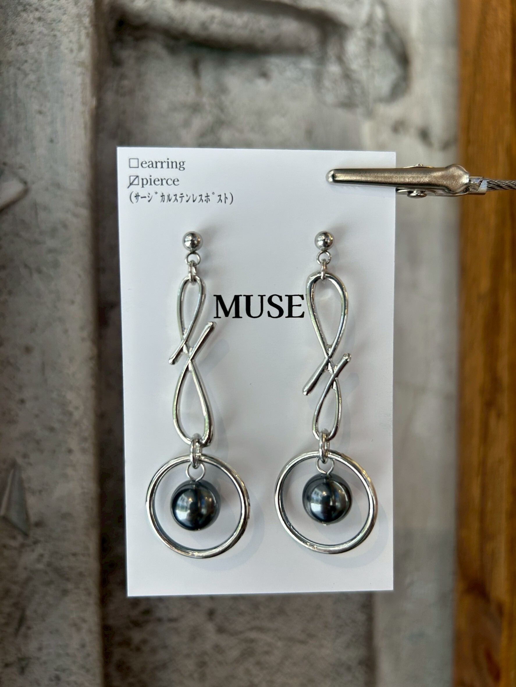 [MUSE] 不對稱設計耳環 | 耳夾 | NO.15