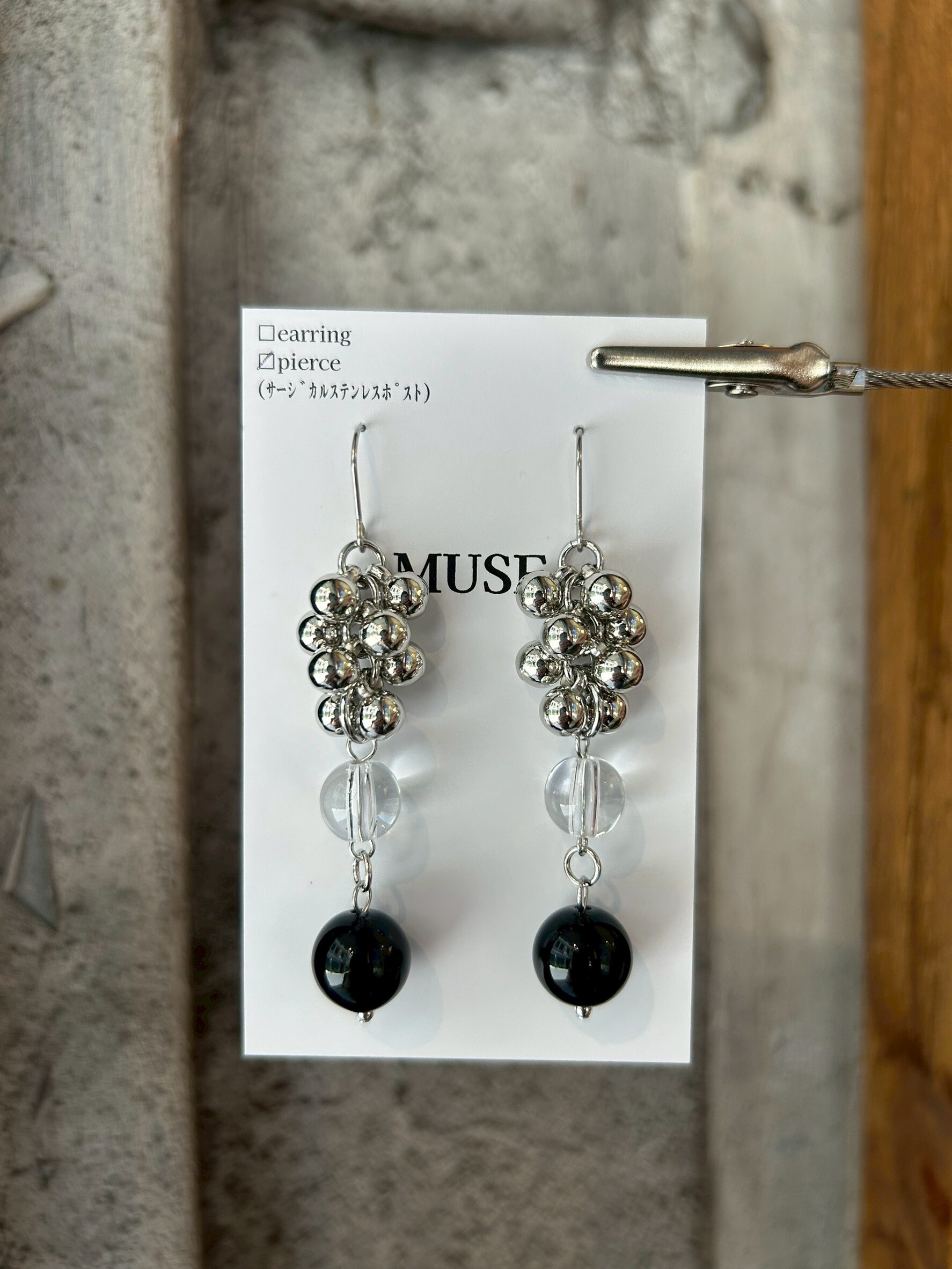 [MUSE] 顆粒份量感耳環 | 耳夾 | NO.17