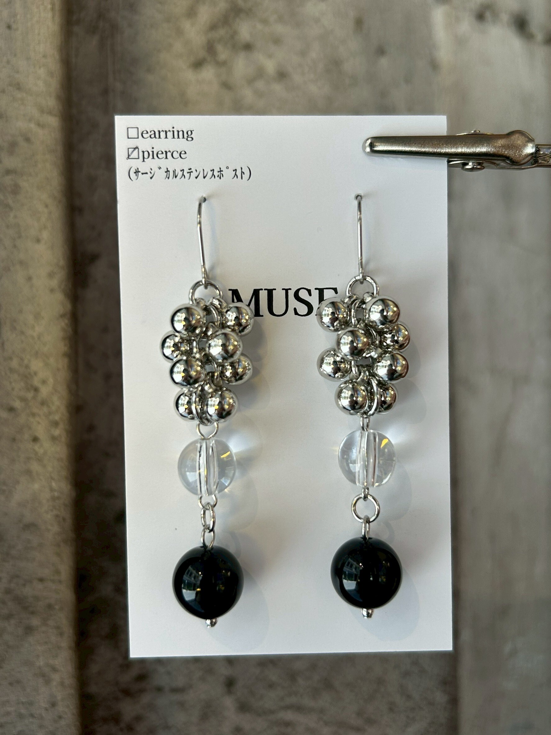[MUSE] 顆粒份量感耳環 | 耳針 | NO.18