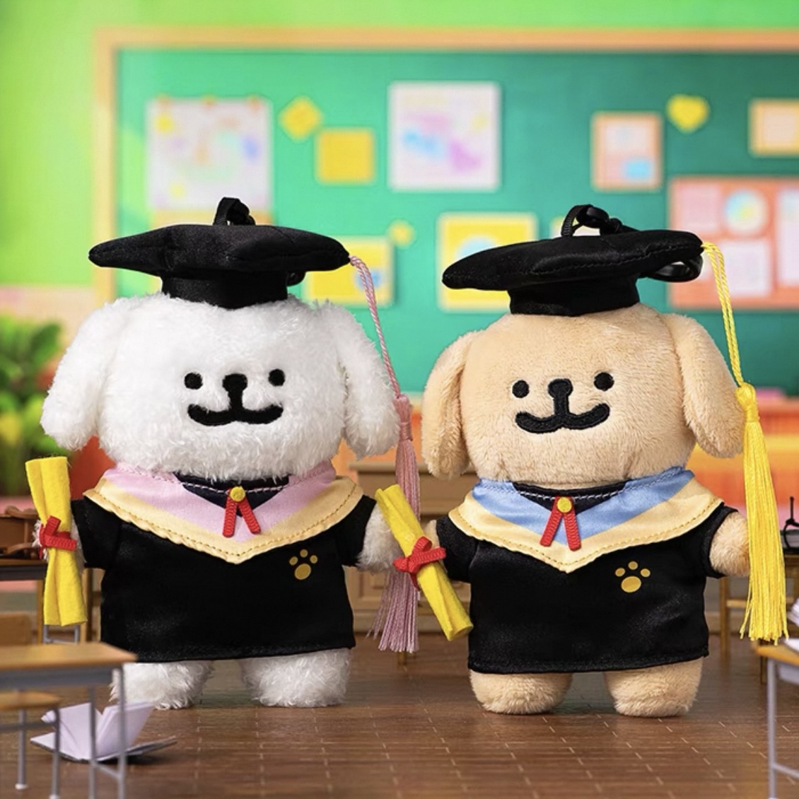 代購 MALTESE 線條小狗 畢業款 吊飾 絨毛玩具 學士服 畢業季 送禮