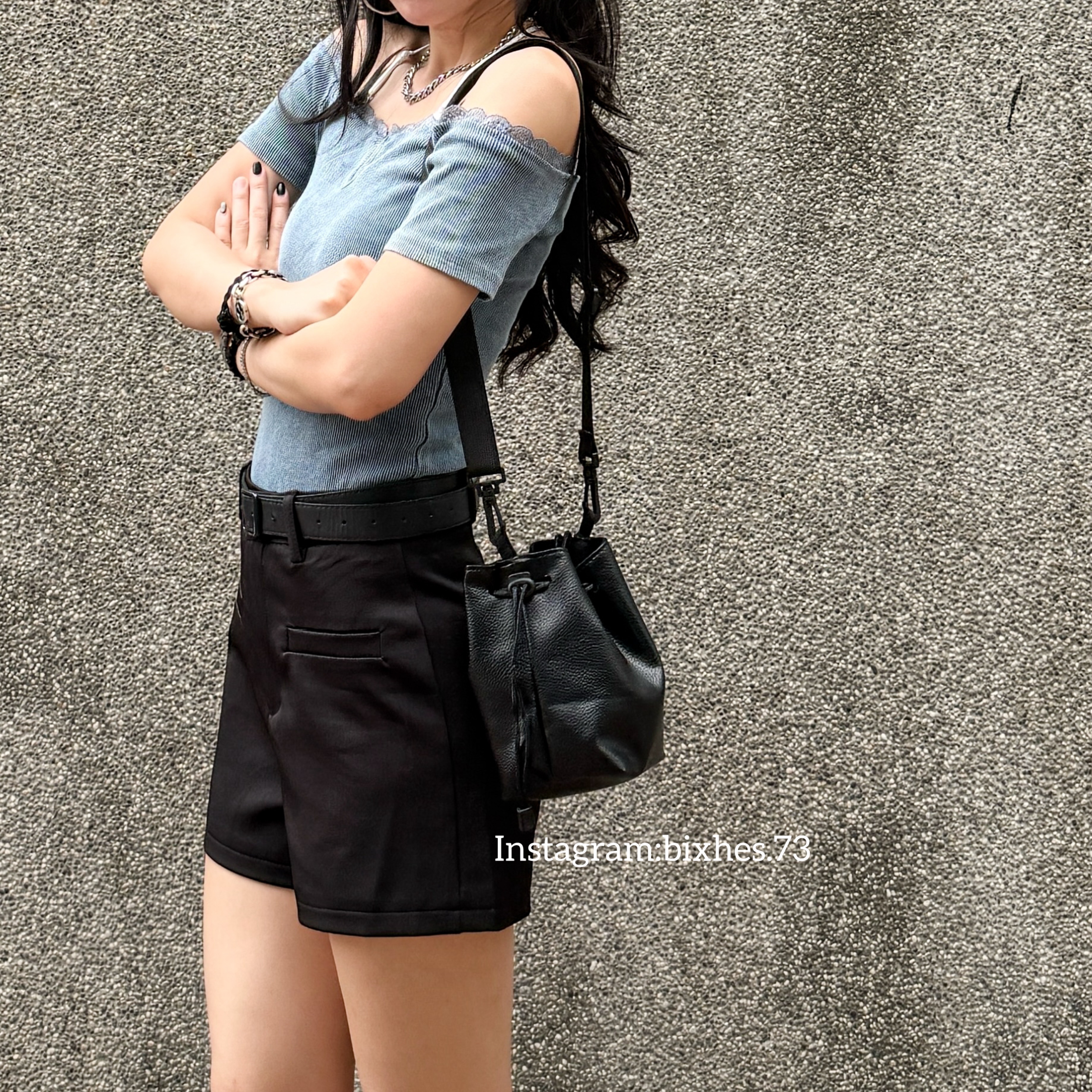 質感皮質小水桶包(M00050)