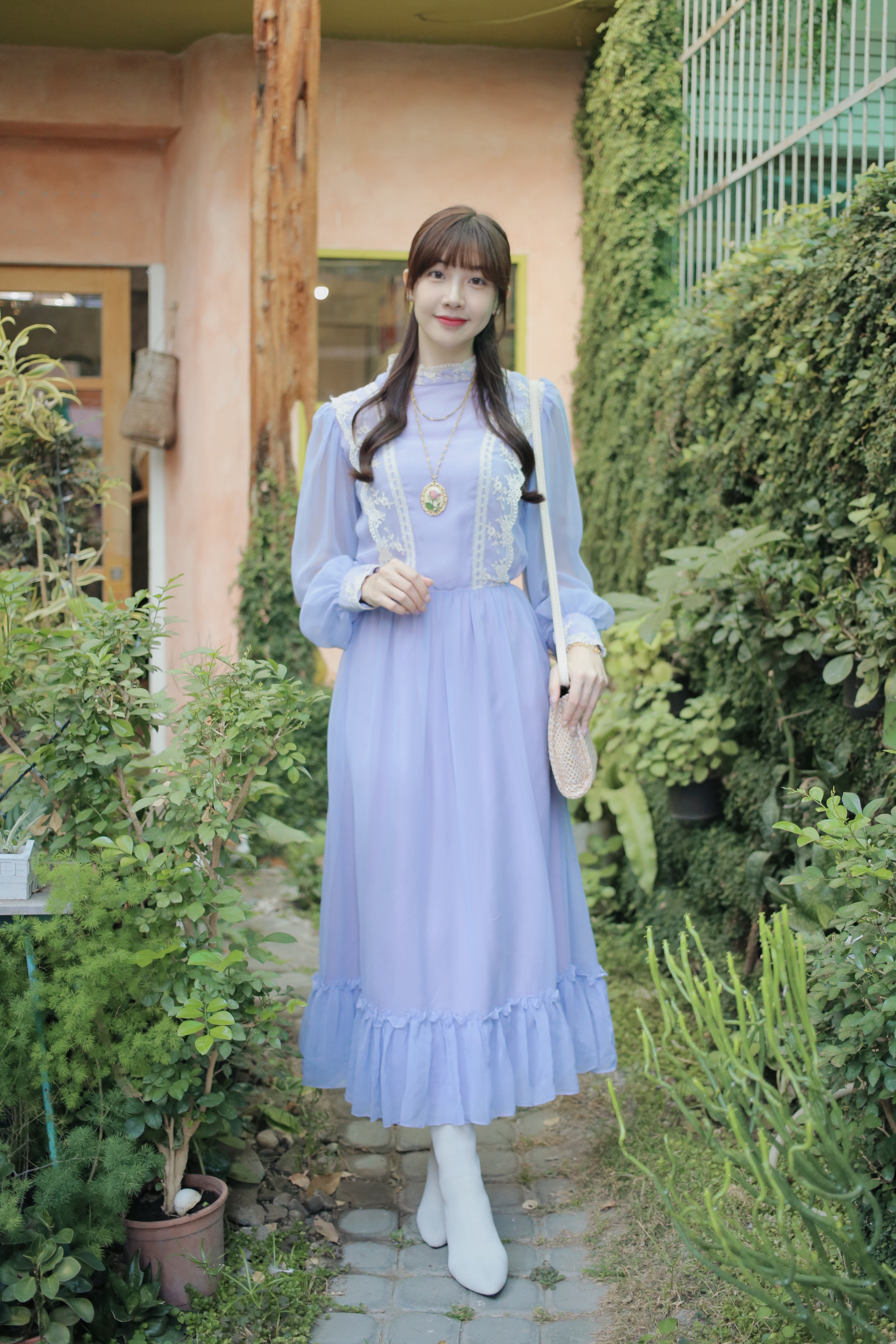 Vintage Dress/古著優雅夢幻紫小禮服