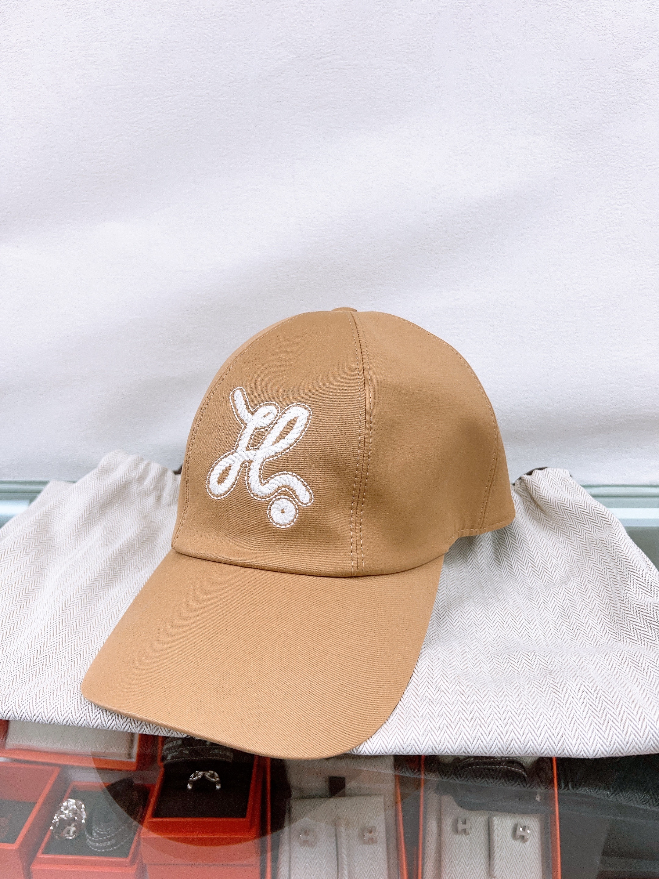 *Unused* Hermes serena nautic cap hat (biscuit)