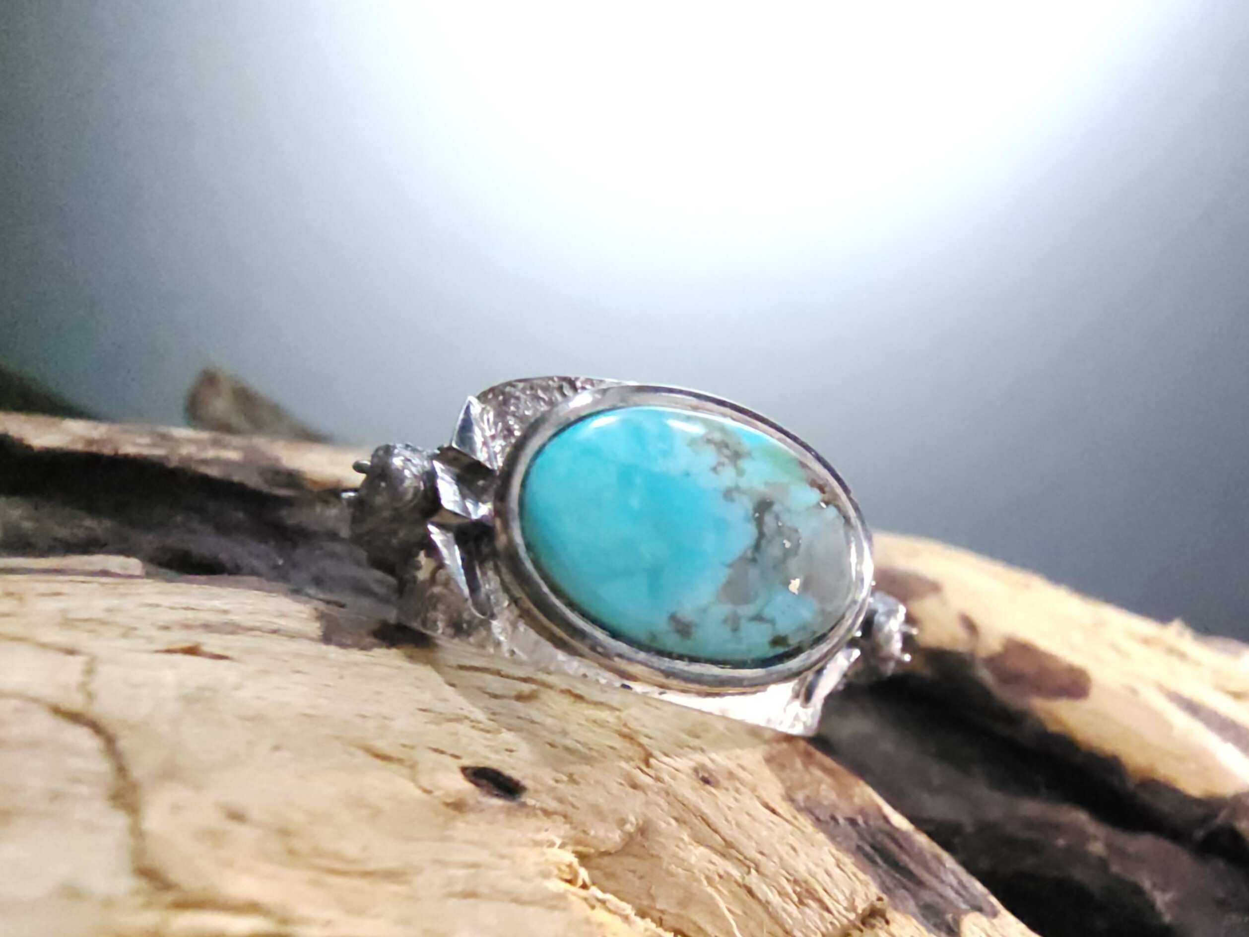 *Black Venom Jewelry- Freedom & Prayer 純銀角蜥蜴戒鑲Morenci II 松石